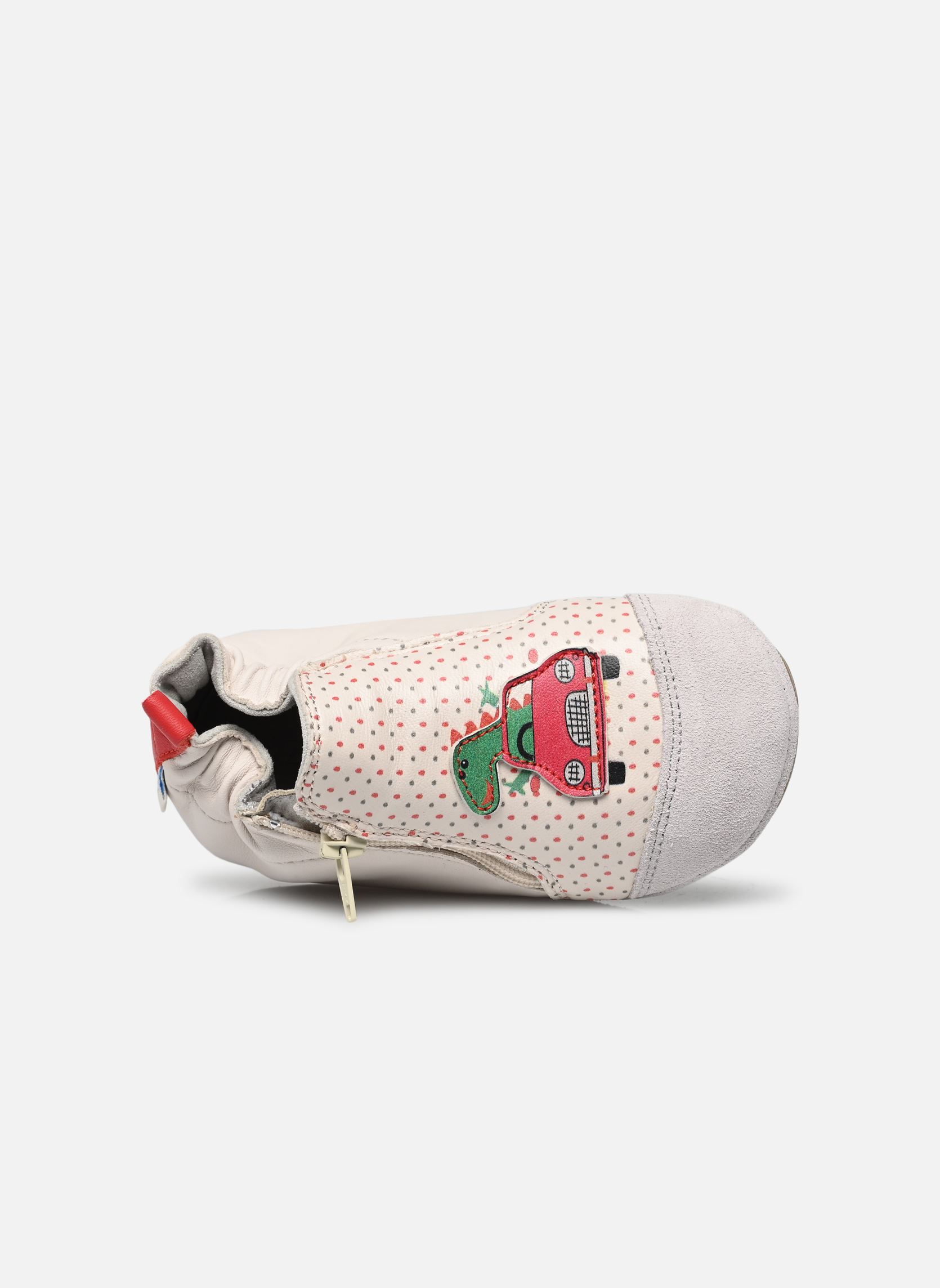 Chaussons Dino Trip garçon blanc Robeez Chaussons Dino Trip garçon blanc BEIGE ROUGE VERT