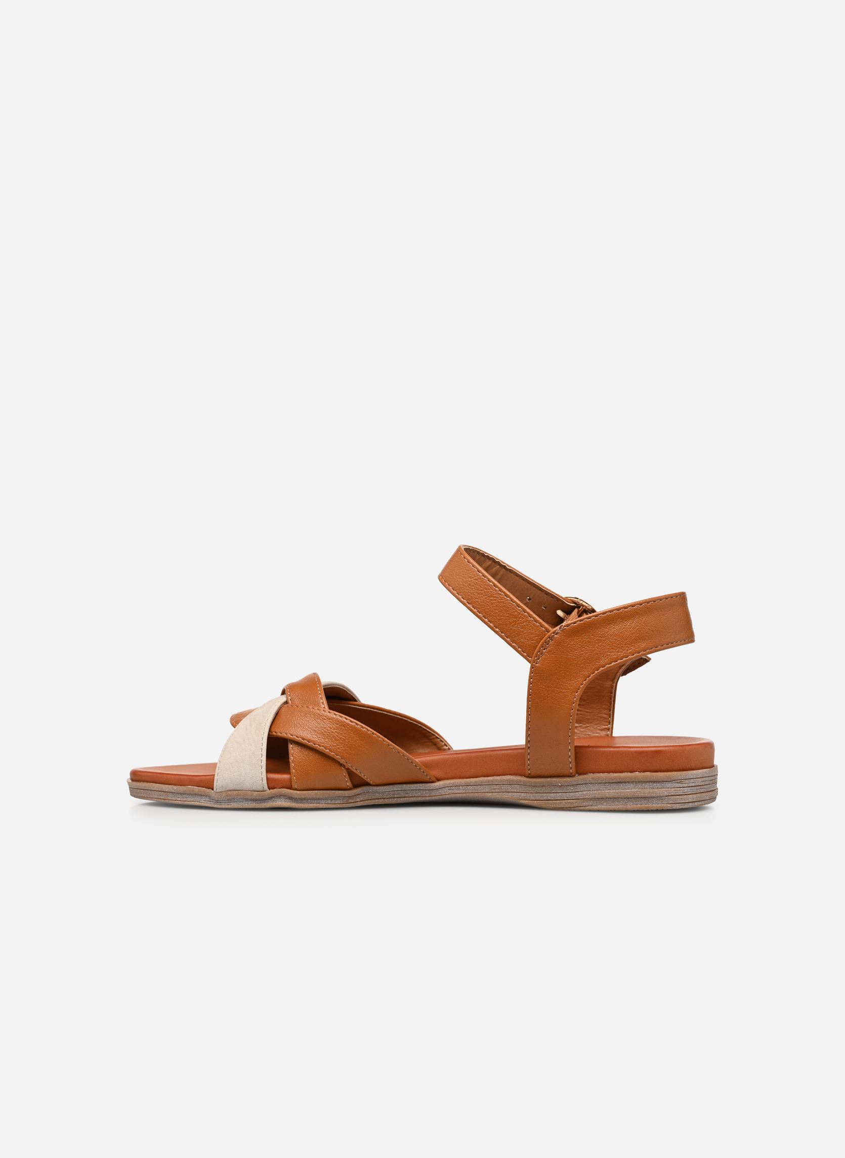 Sandalen Oufa damen braun Mustang shoes Sandalen Oufa damen braun Cognac/Ivoire
