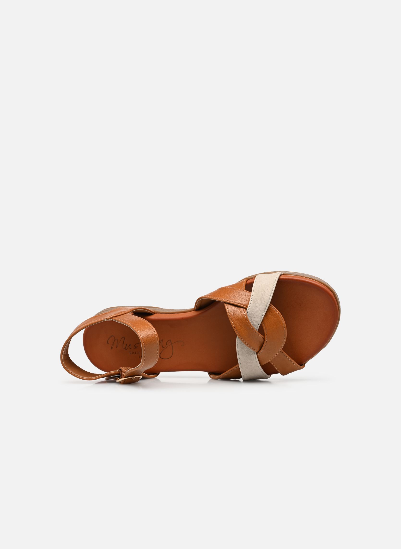 Sandalen Oufa damen braun Mustang shoes Sandalen Oufa damen braun Cognac/Ivoire