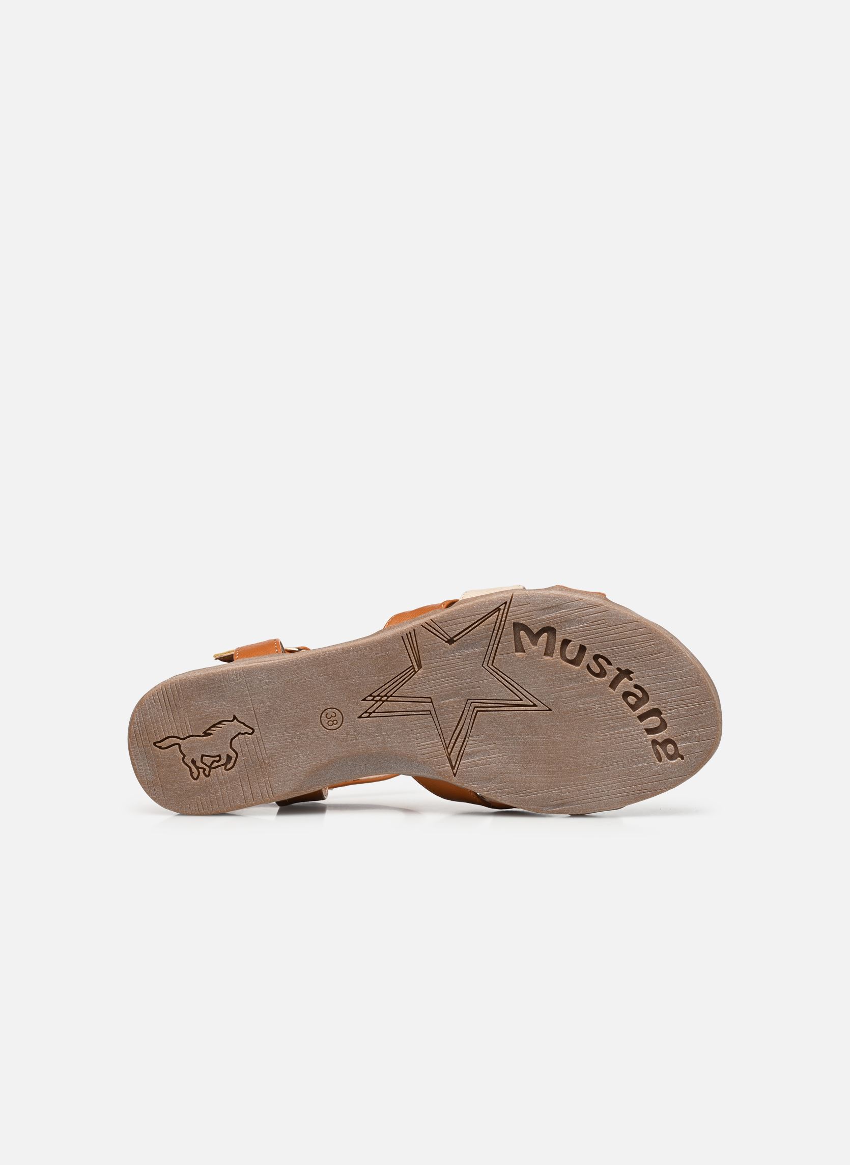 Sandalen Oufa damen braun Mustang shoes Sandalen Oufa damen braun Cognac/Ivoire