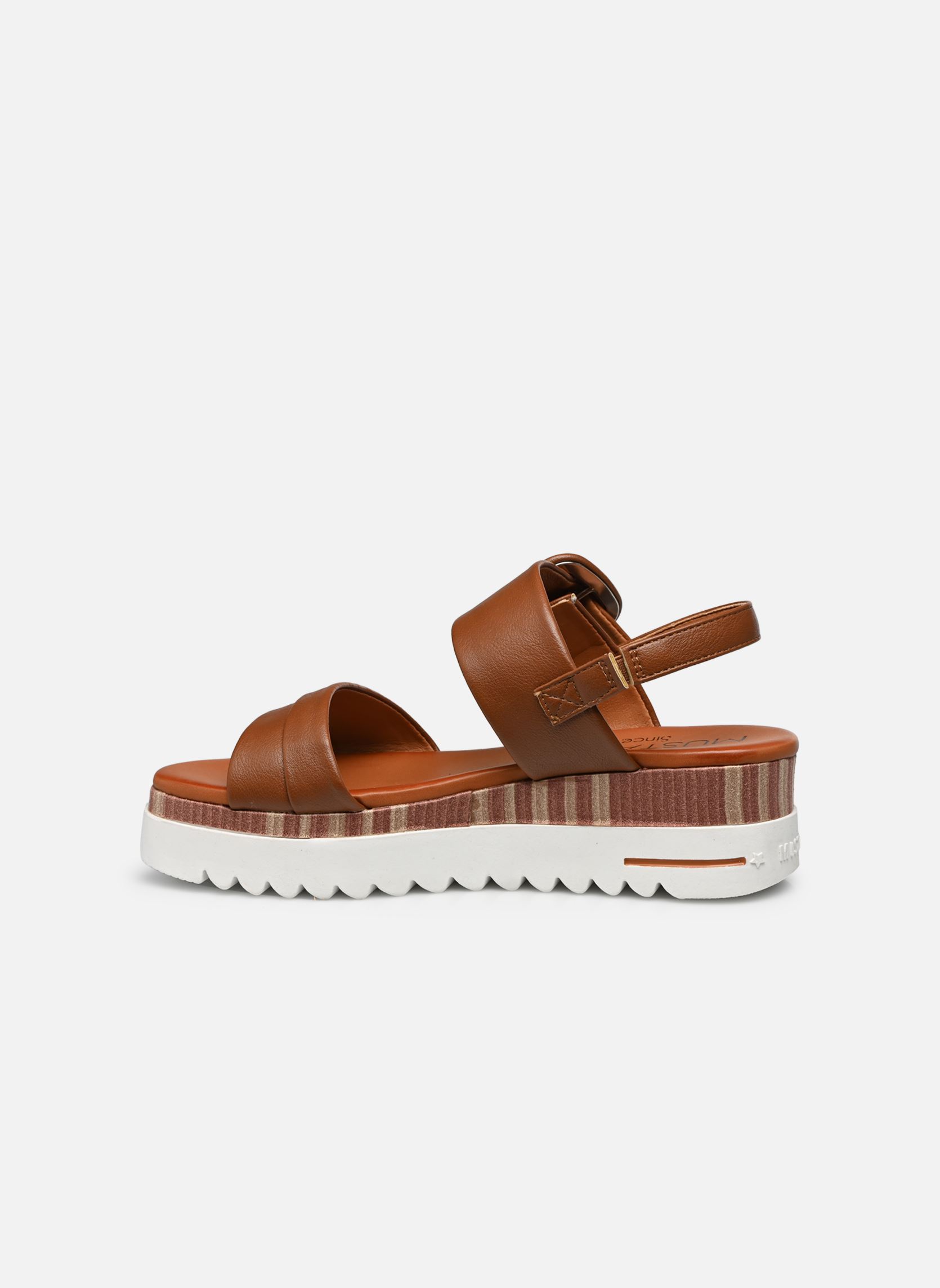 Sandales Tchita femme marron Mustang shoes Sandales Tchita femme marron Cognac