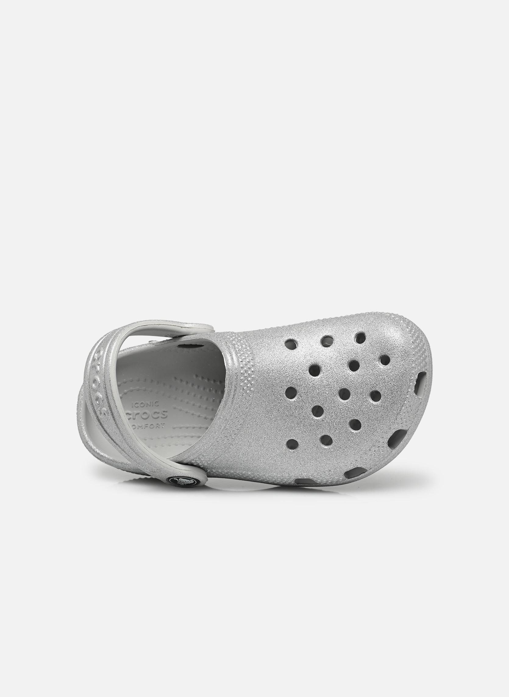 Zuecos y mules Classic Glitter Clog niña gris Crocs Zuecos y mules Classic Glitter Clog niña gris Silver glitter