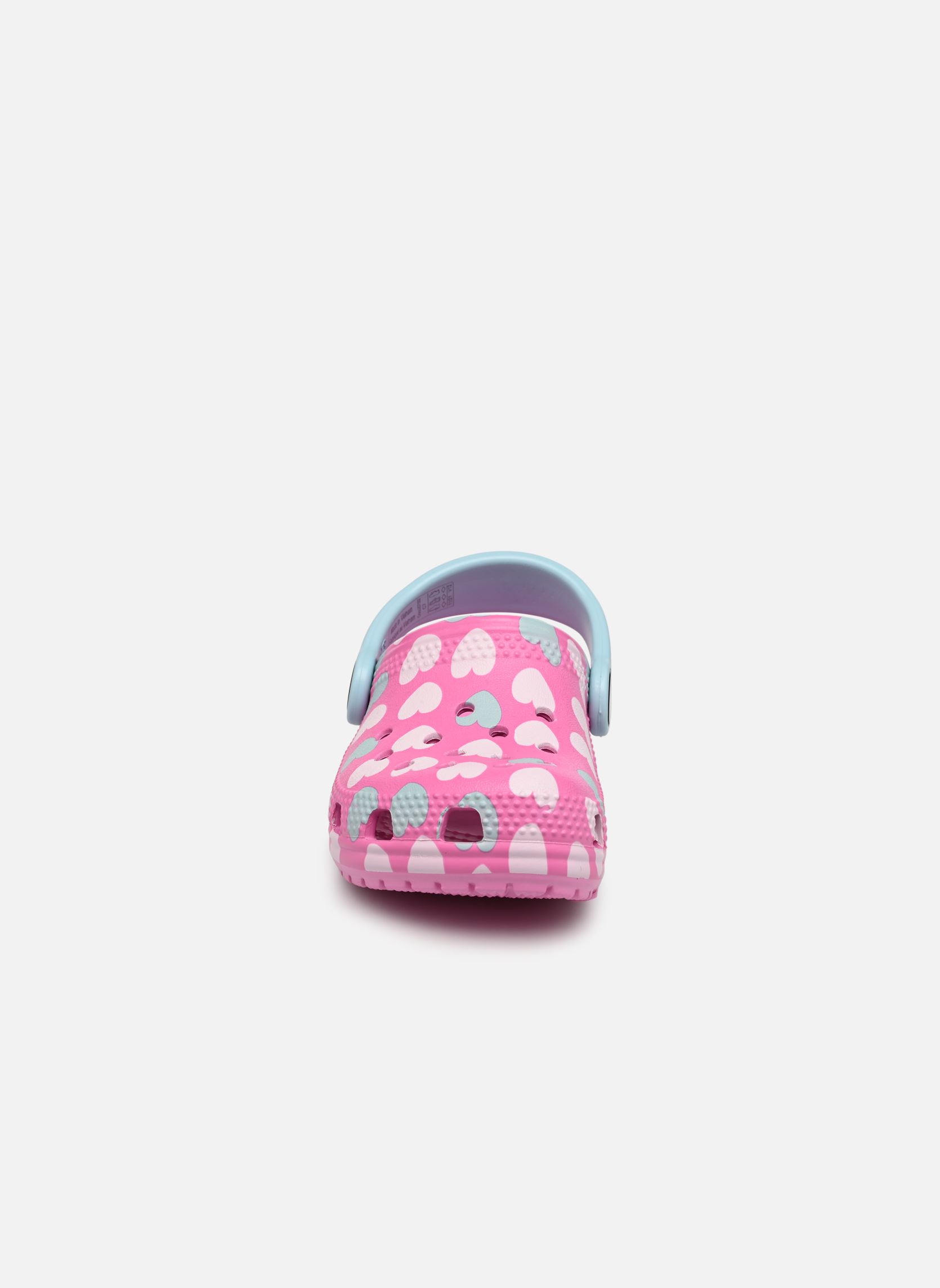 Mules et sabots Classic Easy Icon Clog fille rose Crocs Mules et sabots Classic Easy Icon Clog fille rose Taffy Pink/Multi