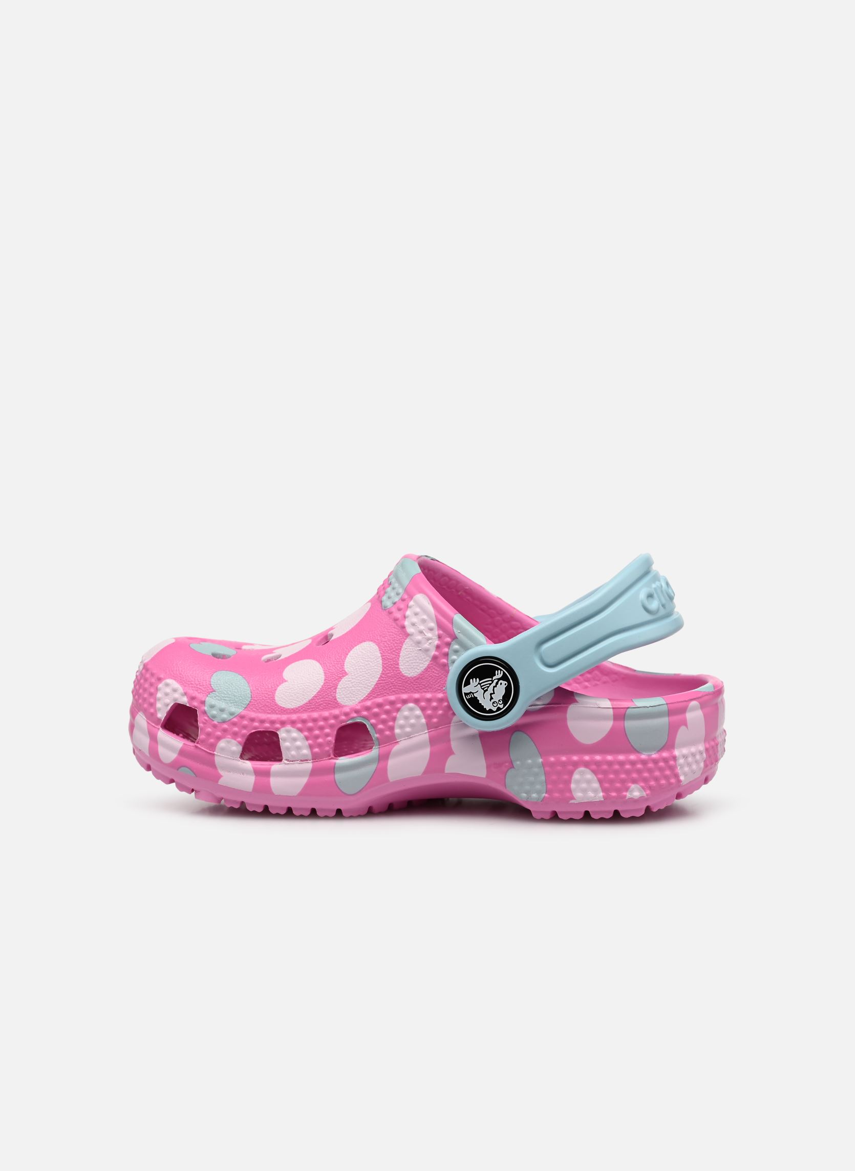 Mules et sabots Classic Easy Icon Clog fille rose Crocs Mules et sabots Classic Easy Icon Clog fille rose Taffy Pink/Multi