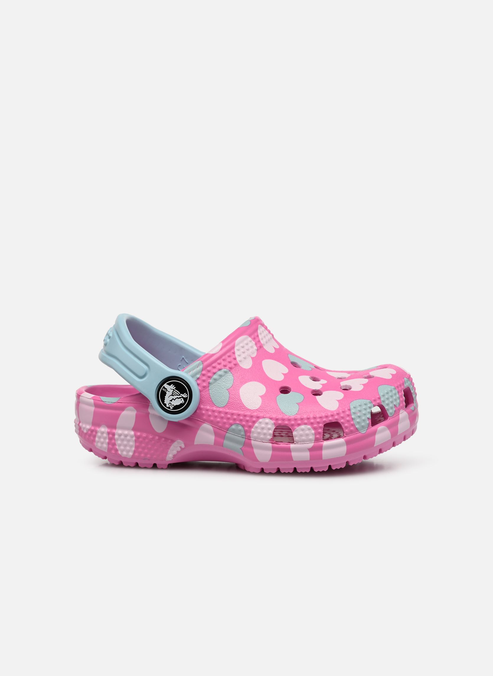 Mules et sabots Classic Easy Icon Clog fille rose Crocs Mules et sabots Classic Easy Icon Clog fille rose Taffy Pink/Multi