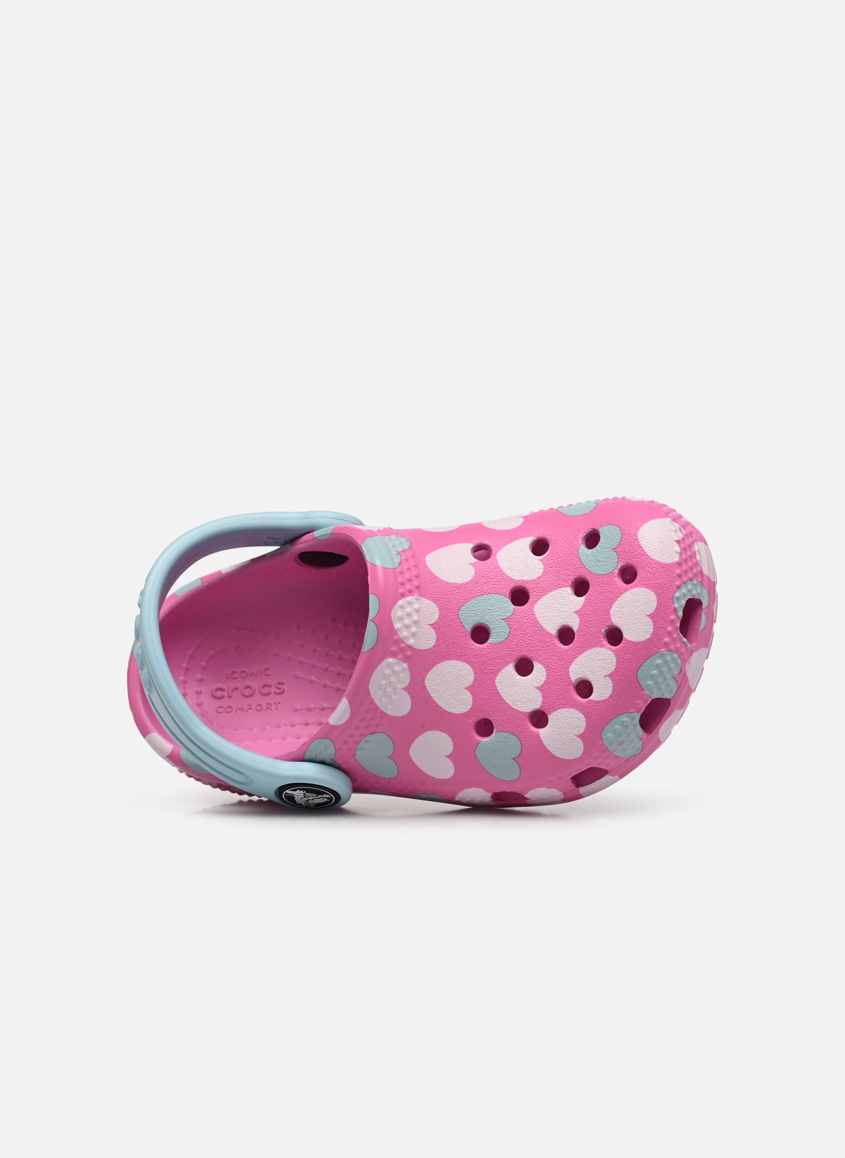 Mules et sabots Classic Easy Icon Clog fille rose Crocs Mules et sabots Classic Easy Icon Clog fille rose Taffy Pink/Multi