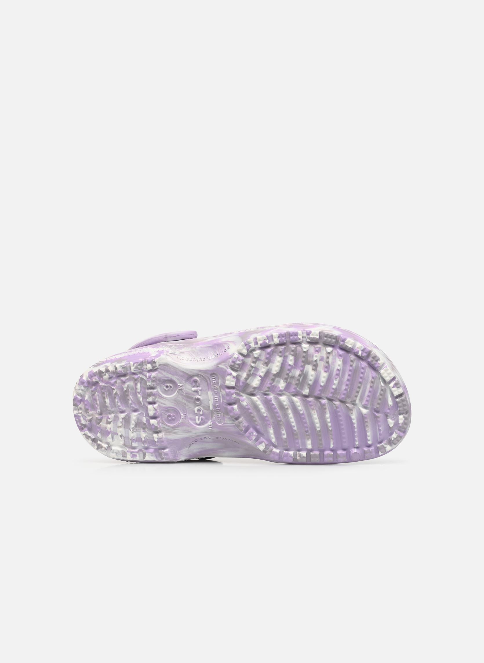 Pantoletten Classic Marbled Clog W damen violett Crocs Pantoletten Classic Marbled Clog W damen violett Lavender/Multi