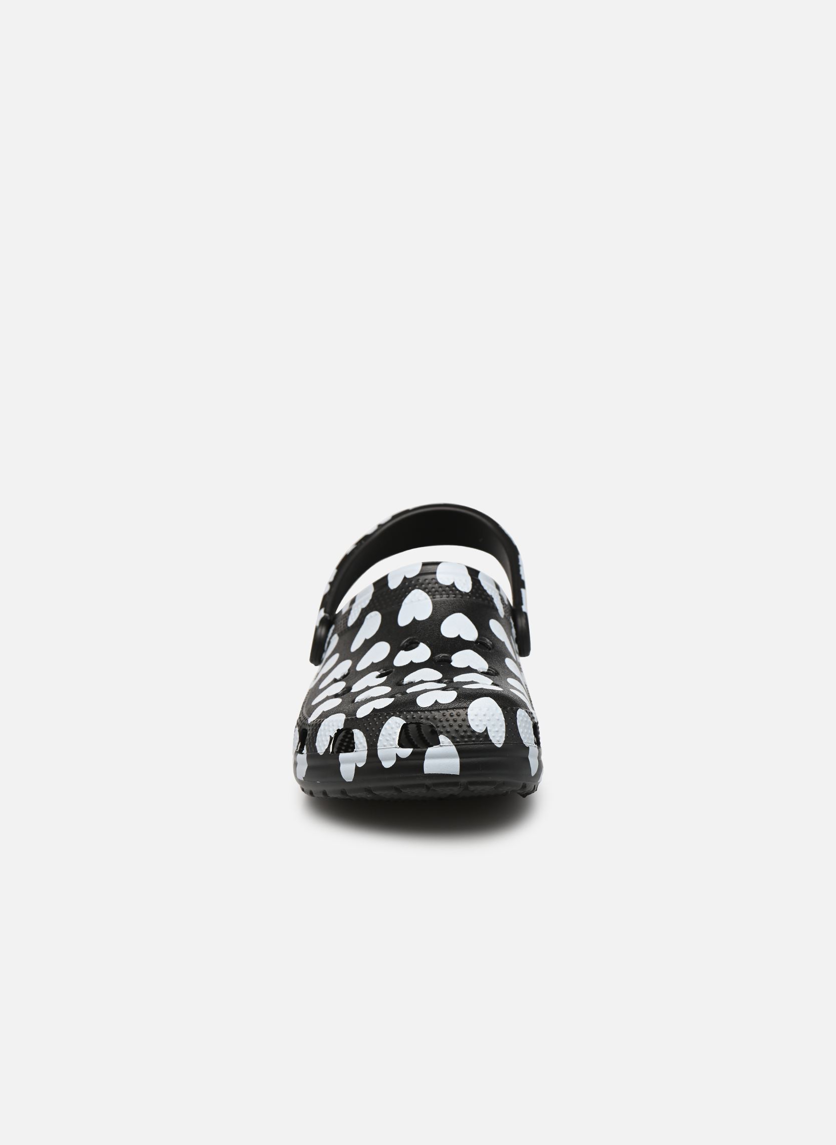 Pantoletten Classic Heart Print Clog W damen schwarz Crocs Pantoletten Classic Heart Print Clog W damen schwarz Black/white