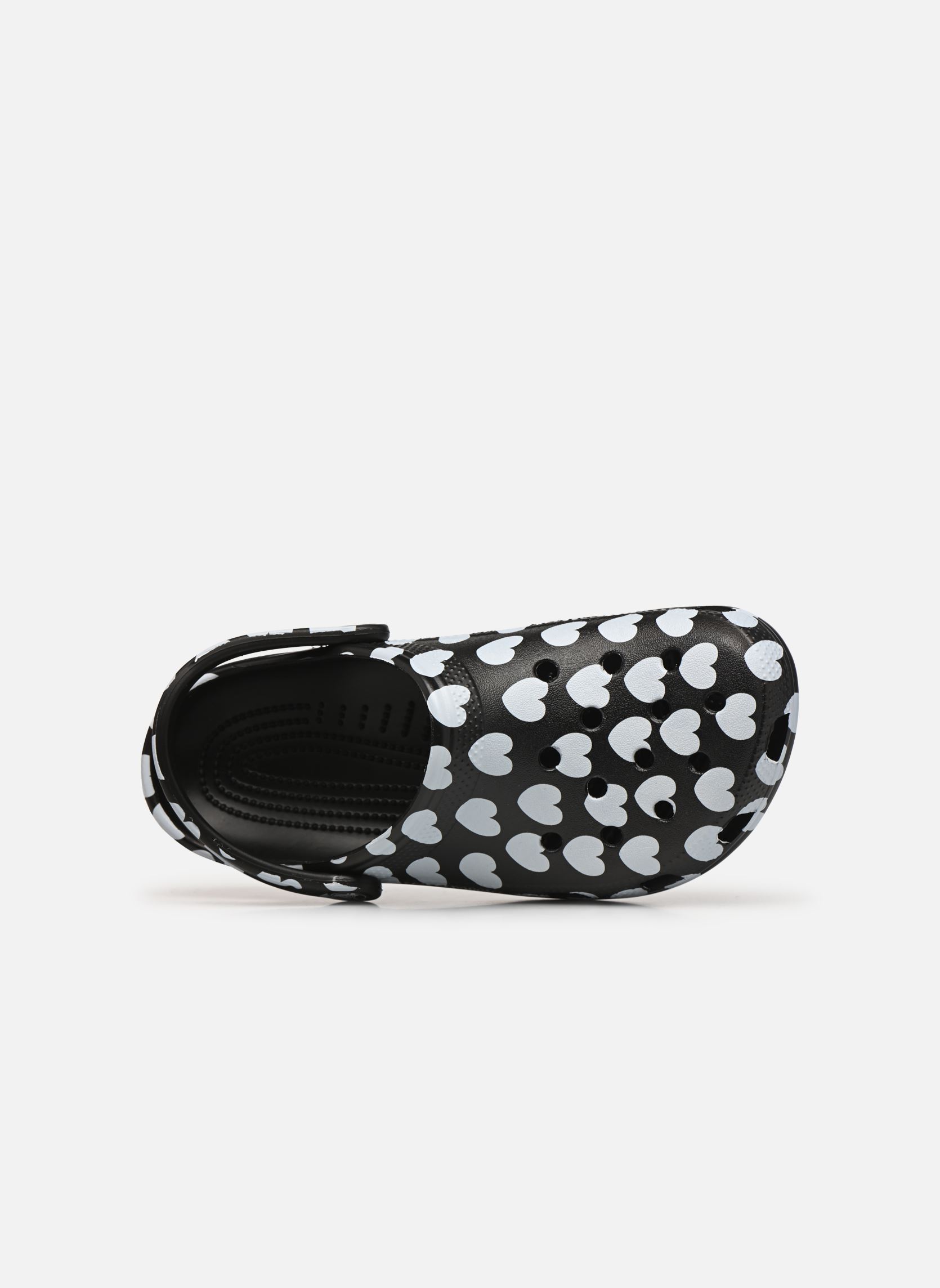 Pantoletten Classic Heart Print Clog W damen schwarz Crocs Pantoletten Classic Heart Print Clog W damen schwarz Black/white