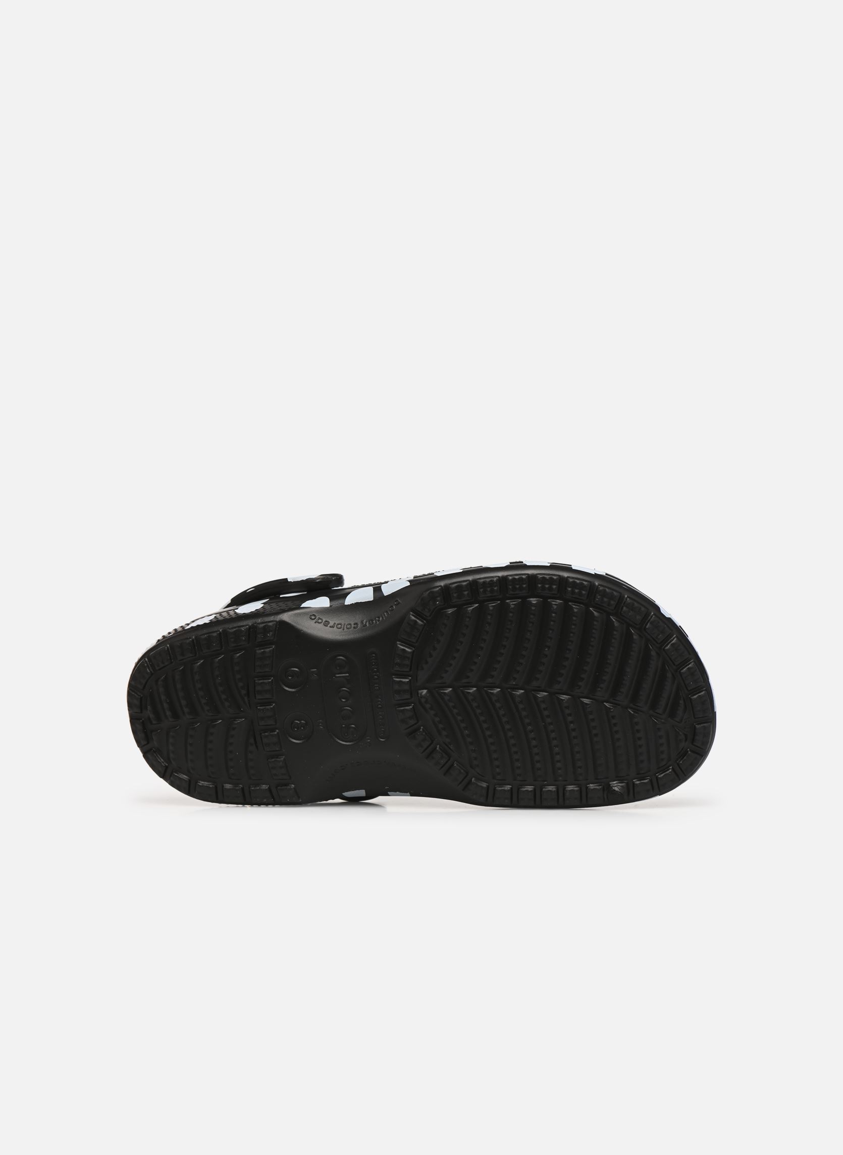 Pantoletten Classic Heart Print Clog W damen schwarz Crocs Pantoletten Classic Heart Print Clog W damen schwarz Black/white