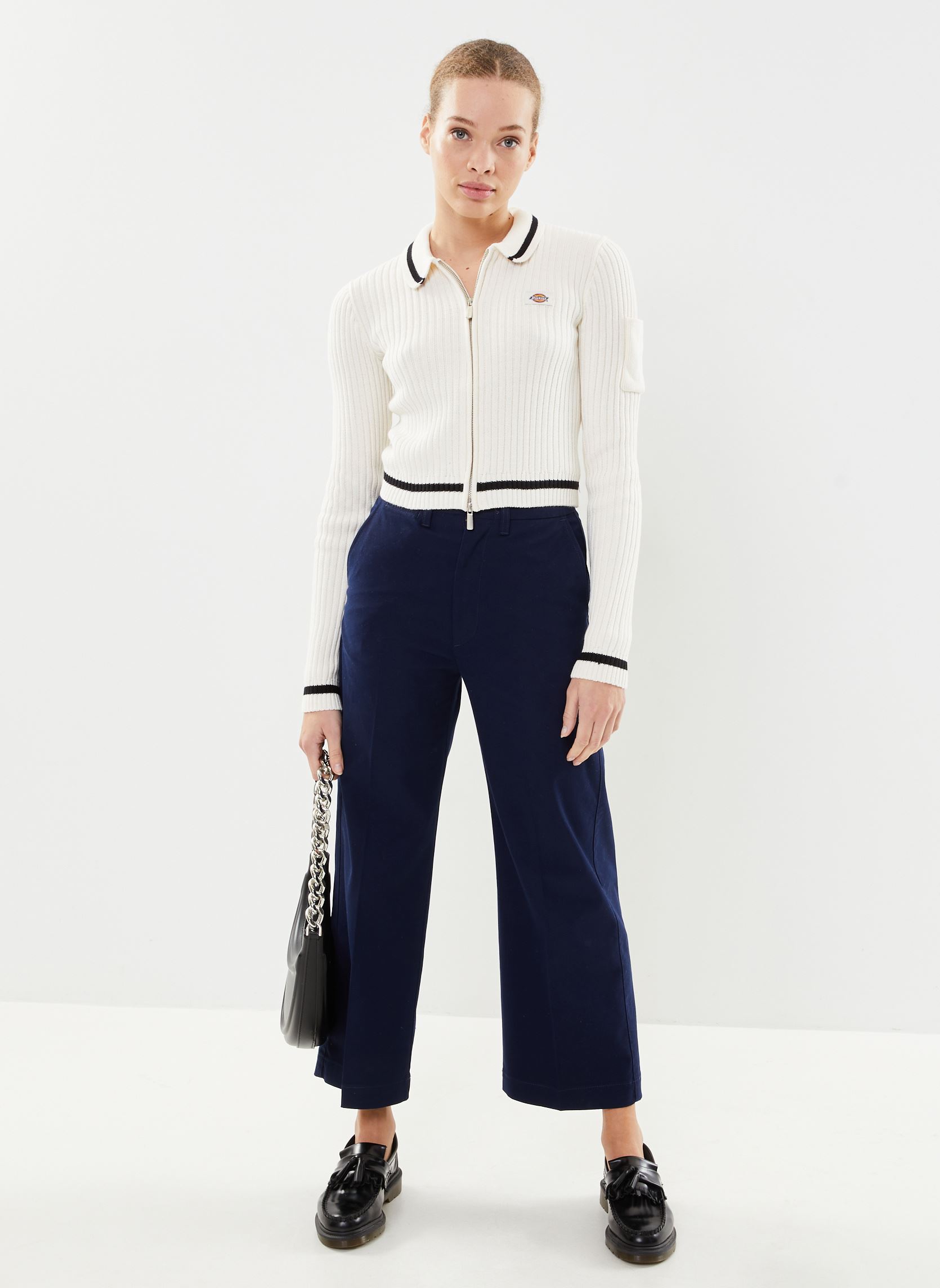 Pantalons larges Pantalon chino à jambe large femme bleu Polo Ralph Lauren Pantalons larges Pantalon chino à jambe large femme bleu NEWPORT NAVY