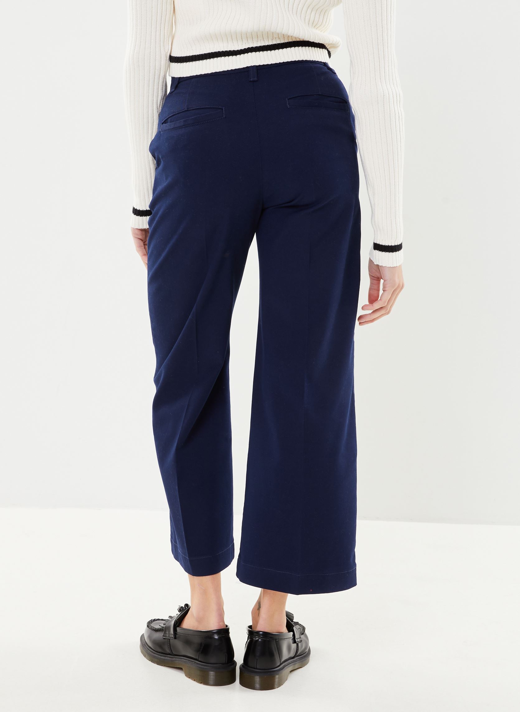 Pantalons larges Pantalon chino à jambe large femme bleu Polo Ralph Lauren Pantalons larges Pantalon chino à jambe large femme bleu NEWPORT NAVY