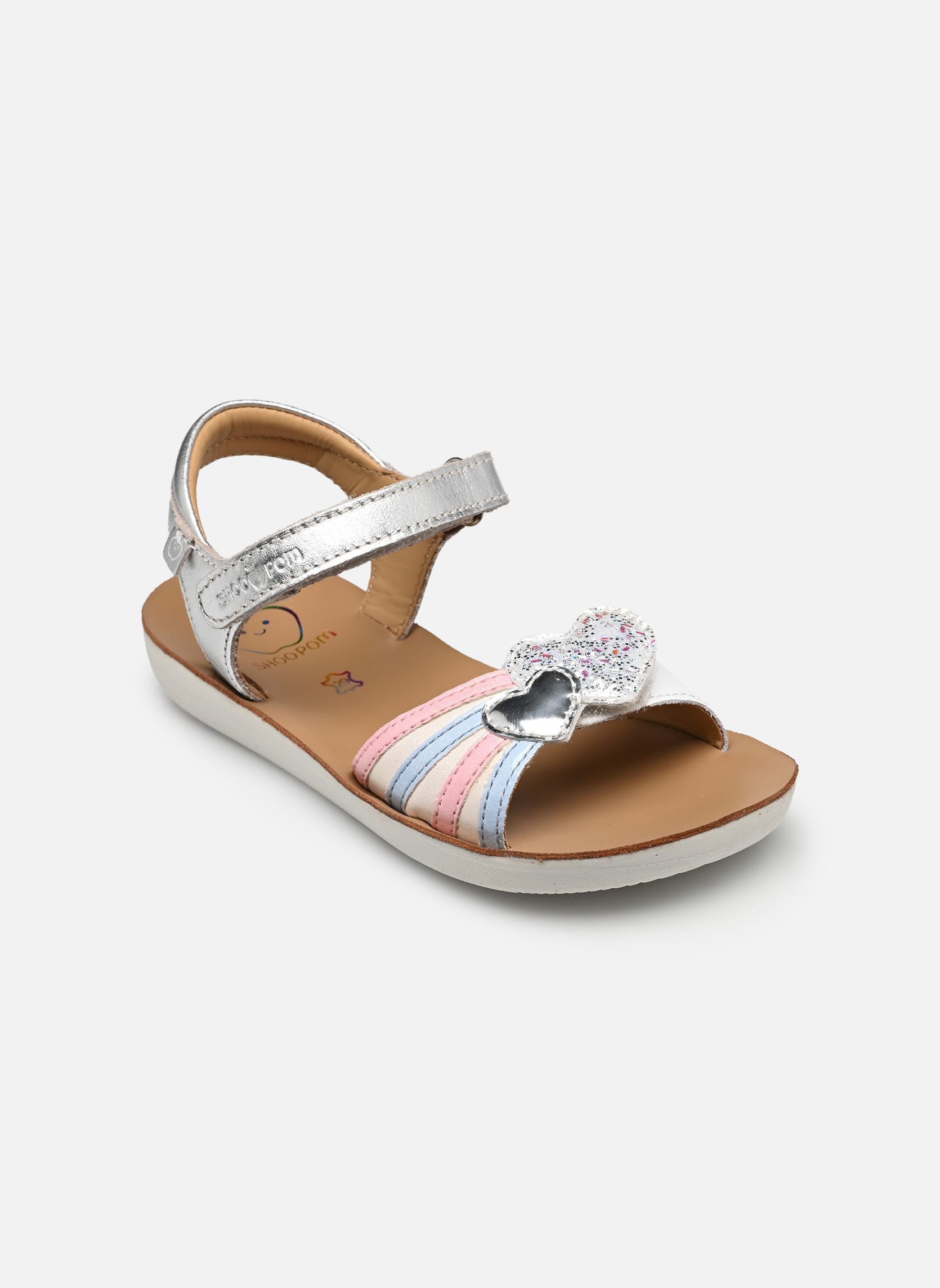 Sandales Goa Heart fille argent Shoo Pom Sandales Goa Heart fille argent SILVER-MULTI