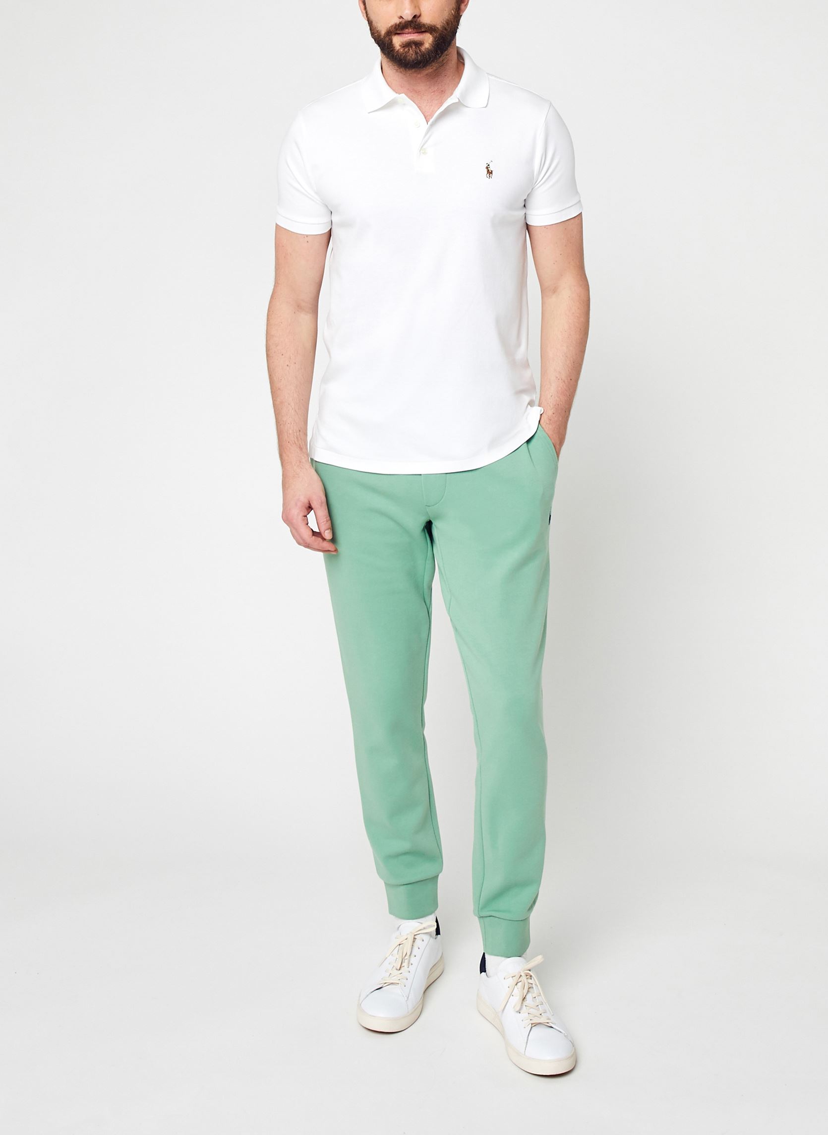 Polos Polo ajusté en coton doux 710713130 homme blanc Polo Ralph Lauren Polos Polo ajusté en coton doux 710713130 homme blanc WHITE
