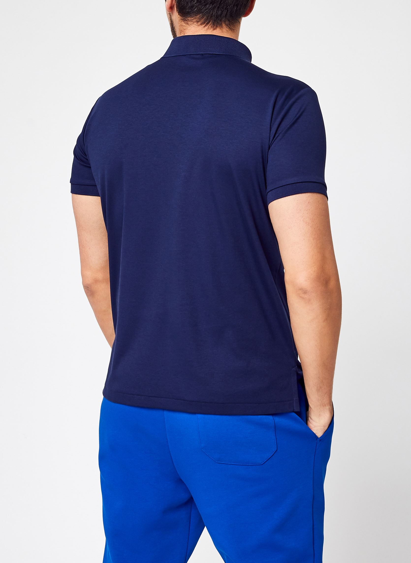 Polos Polo ajusté en coton doux 710713130 homme bleu Polo Ralph Lauren Polos Polo ajusté en coton doux 710713130 homme bleu FRENCH NAVY