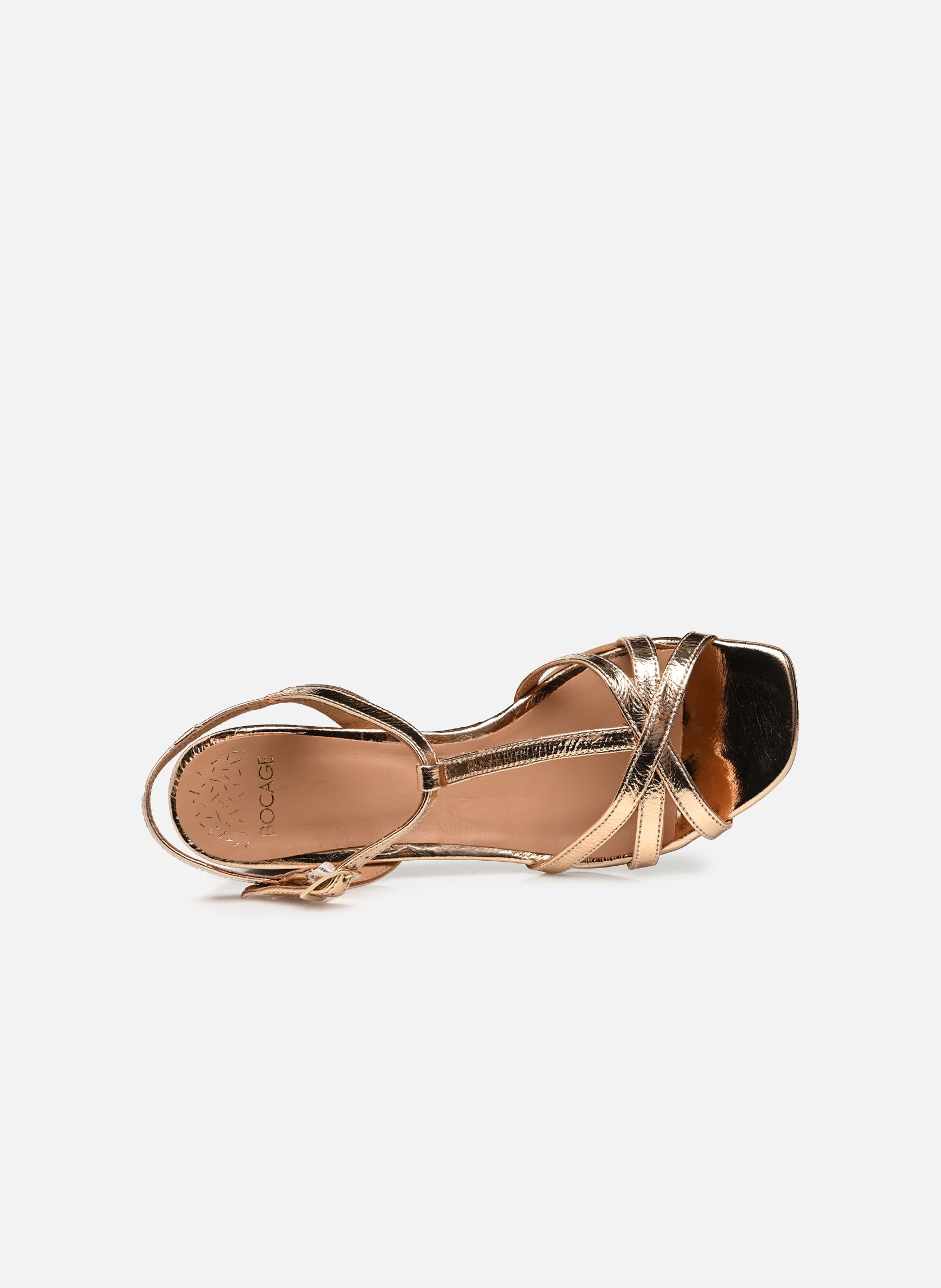 Sandalen HAROMA dames goud en brons Bocage Sandalen HAROMA dames goud en brons Platine