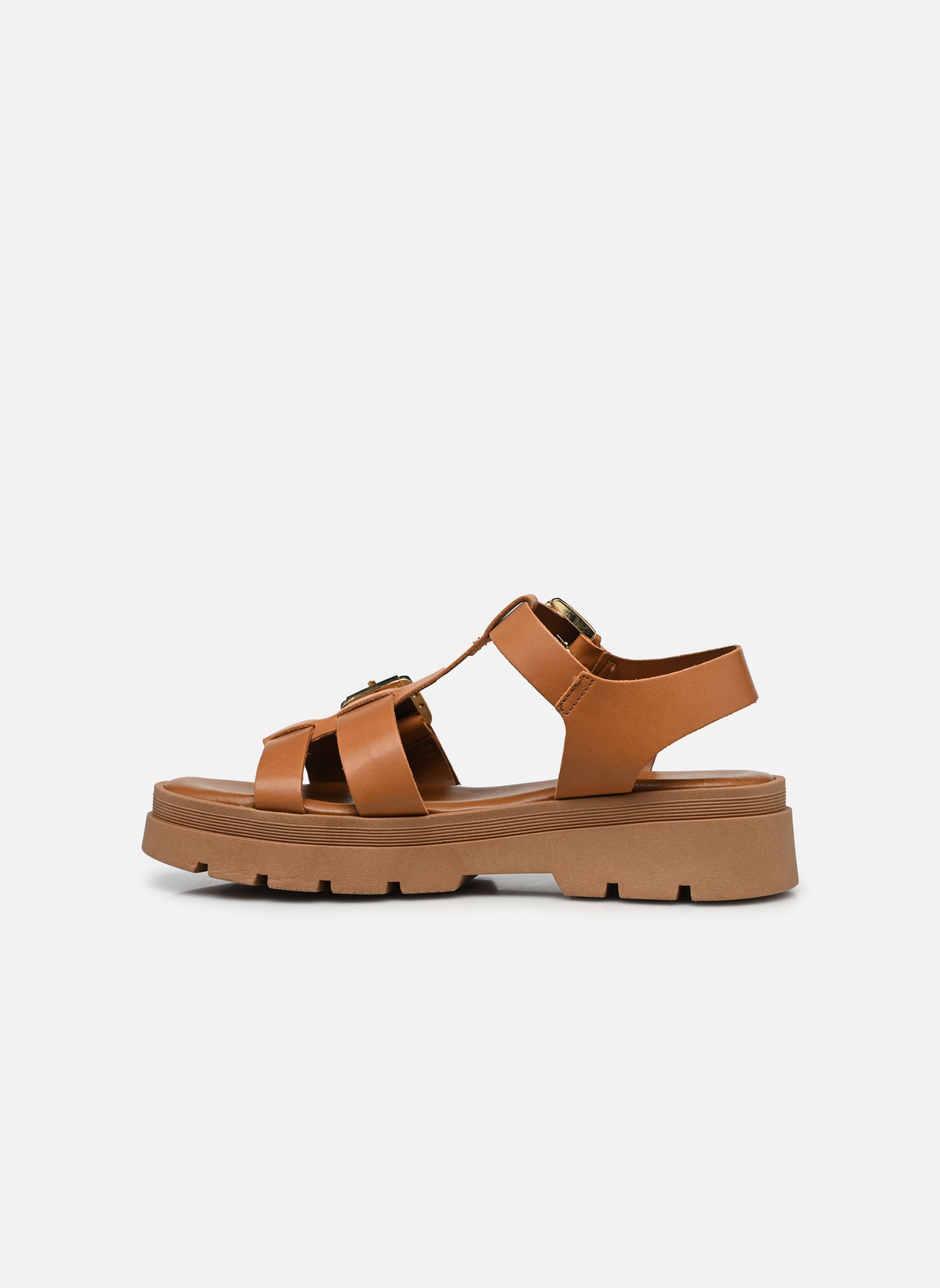 Keil- und Plateausandalen JULIA damen braun Bocage Keil- und Plateausandalen JULIA damen braun Cognac