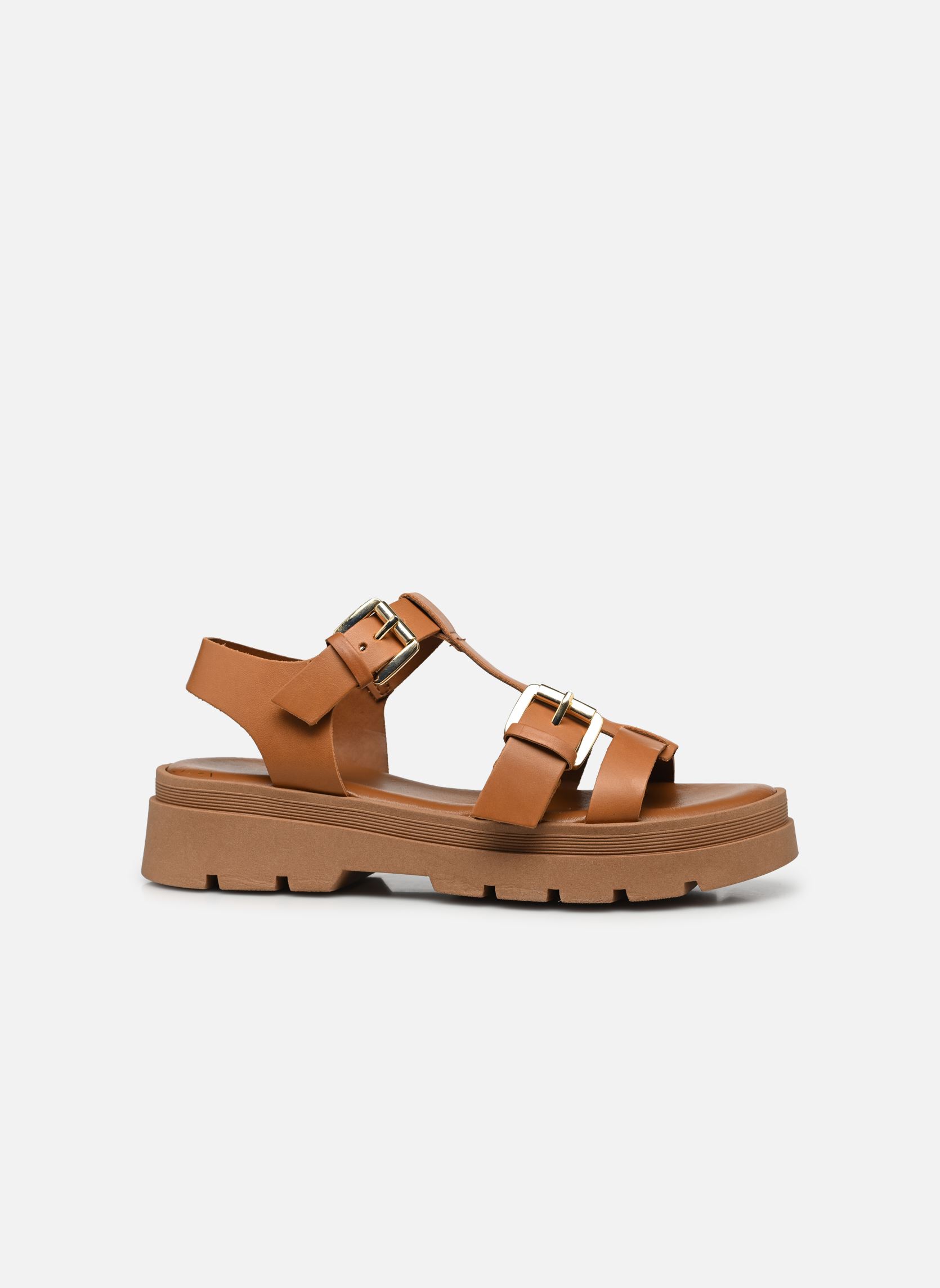 Keil- und Plateausandalen JULIA damen braun Bocage Keil- und Plateausandalen JULIA damen braun Cognac
