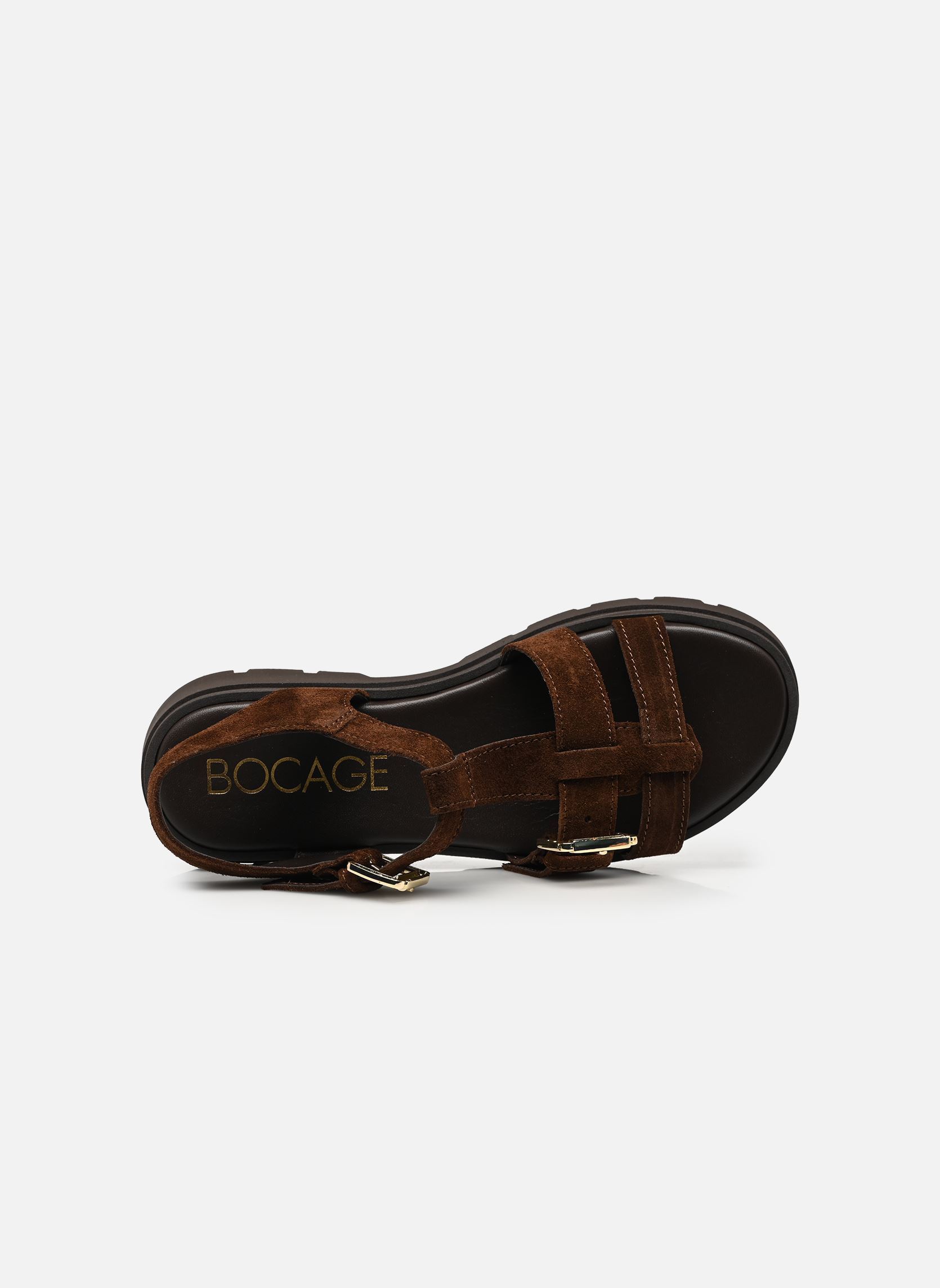 Sandales compensées et plateformes JULIA femme marron Bocage Sandales compensées et plateformes JULIA femme marron marron