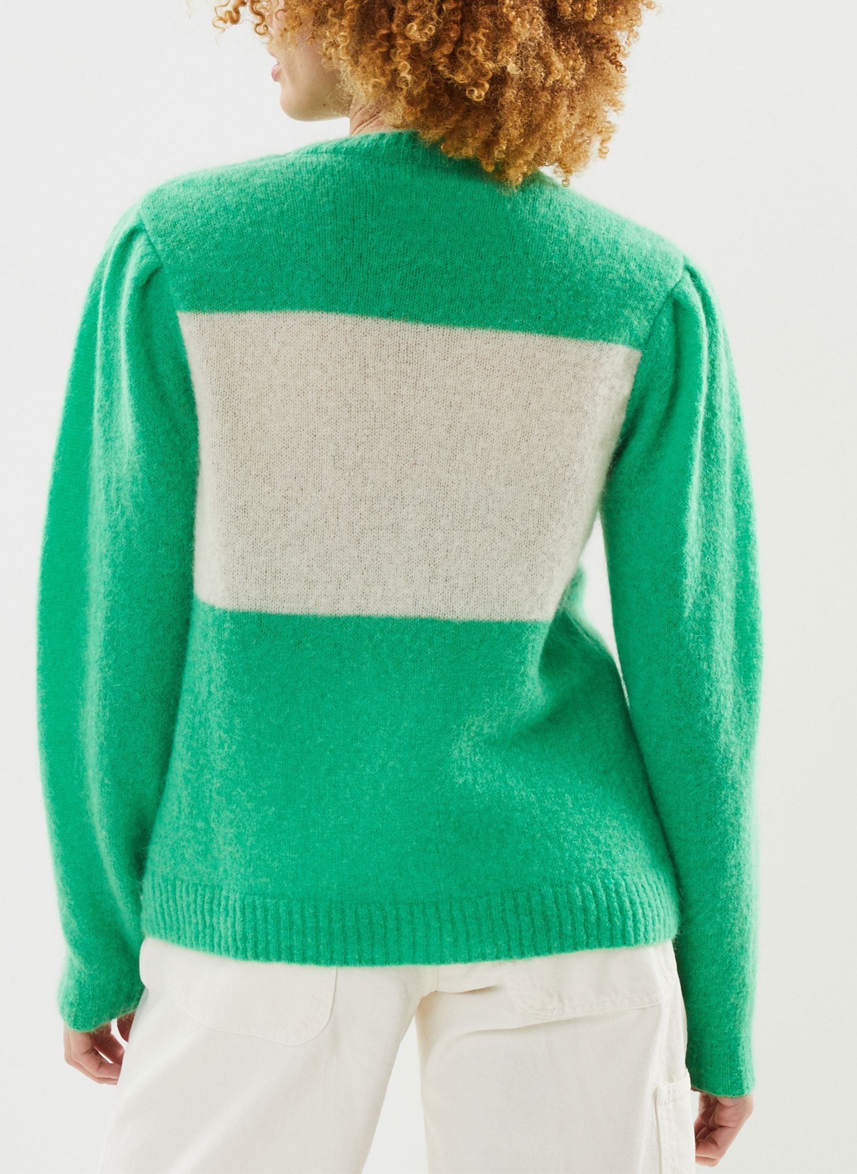 Pulls Maths MMP02 Stripes femme vert Leon & Harper Pulls Maths MMP02 Stripes femme vert GREEN
