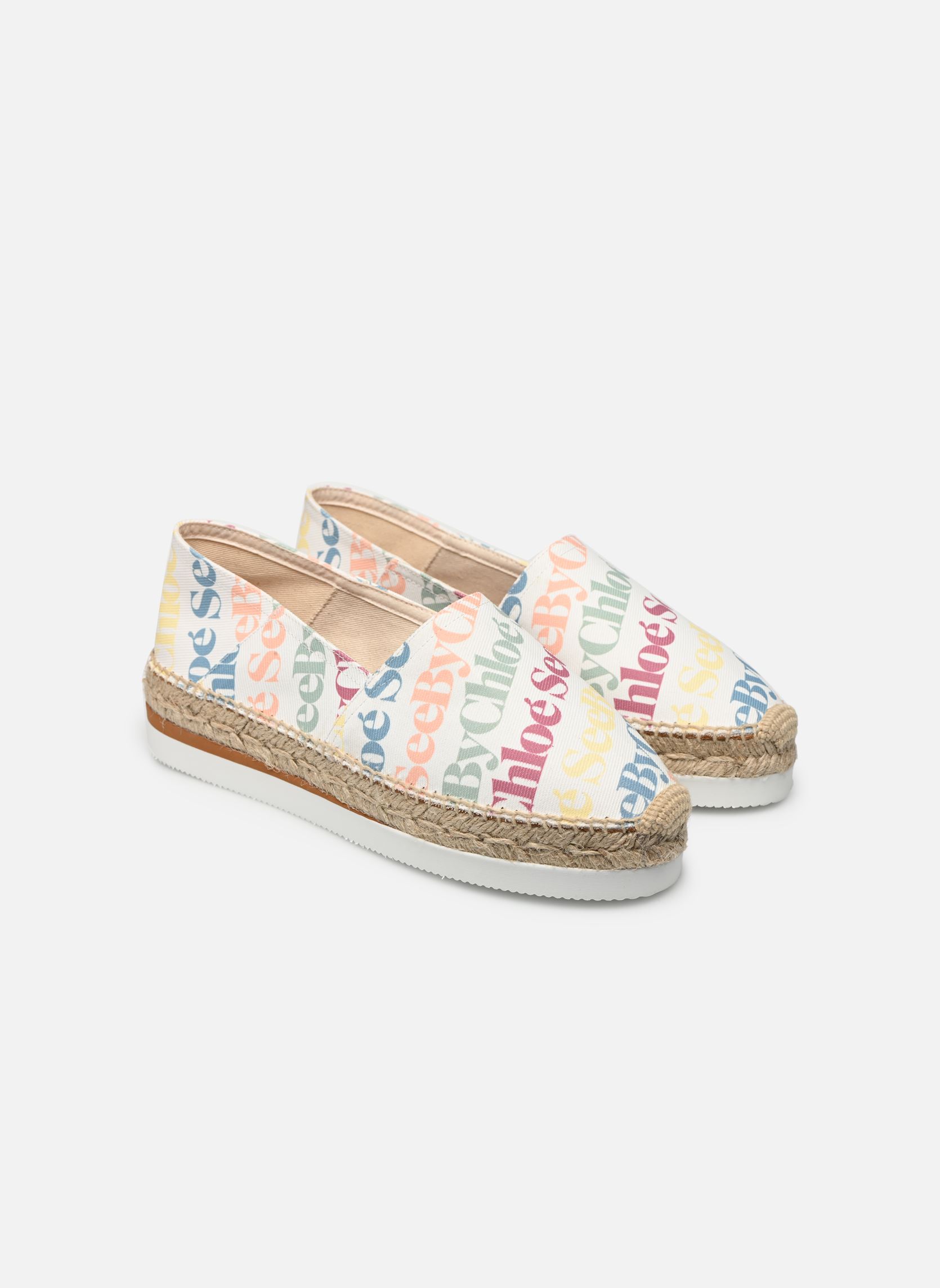 Platte espadrilles Glyn Espadrilles Flat dames wit See by Chloé Platte espadrilles Glyn Espadrilles Flat dames wit ASSORTED