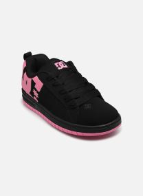 Niedrige Sneaker Court Graffik Enfant schwarz