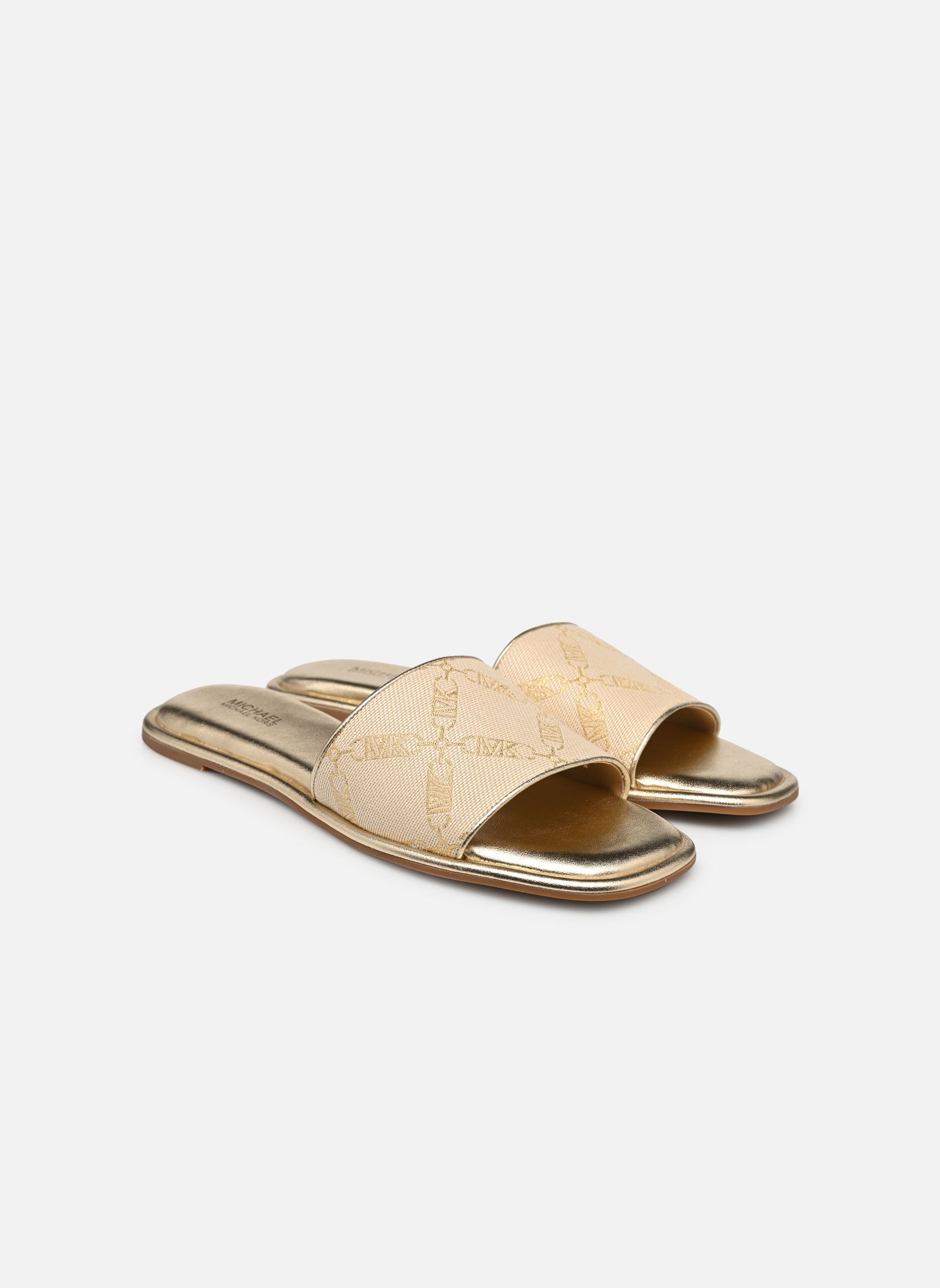 Pantoletten HAYWORTH SLIDE damen gold und bronze Michael Michael Kors Pantoletten HAYWORTH SLIDE damen gold und bronze Nat/Palegold