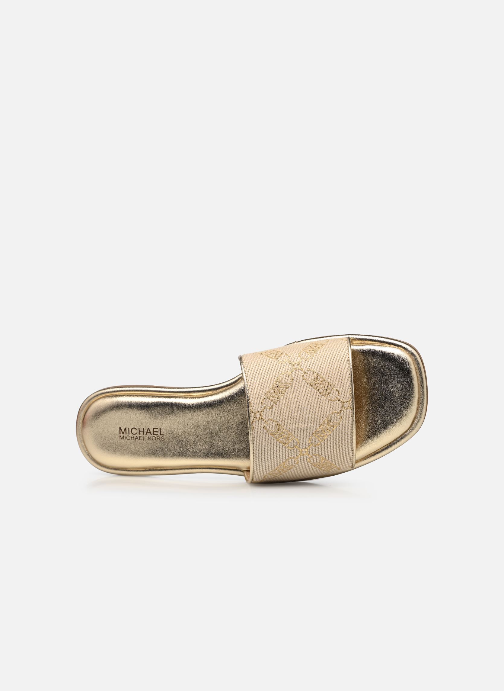 Pantoletten HAYWORTH SLIDE damen gold und bronze Michael Michael Kors Pantoletten HAYWORTH SLIDE damen gold und bronze Nat/Palegold