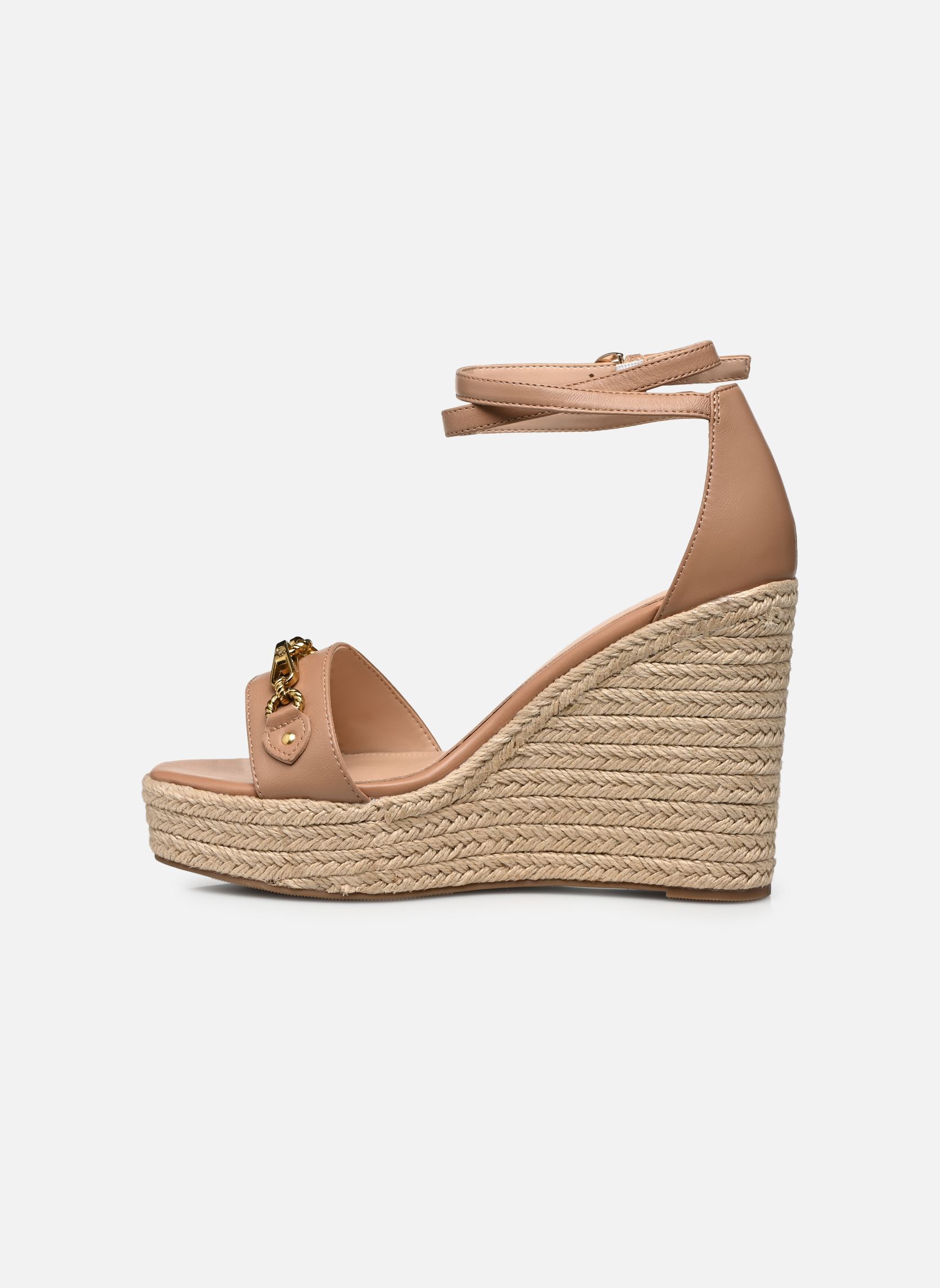 Sandalen met sleehak en plateau WENDY dames beige Guess Sandalen met sleehak en plateau WENDY dames beige Sand