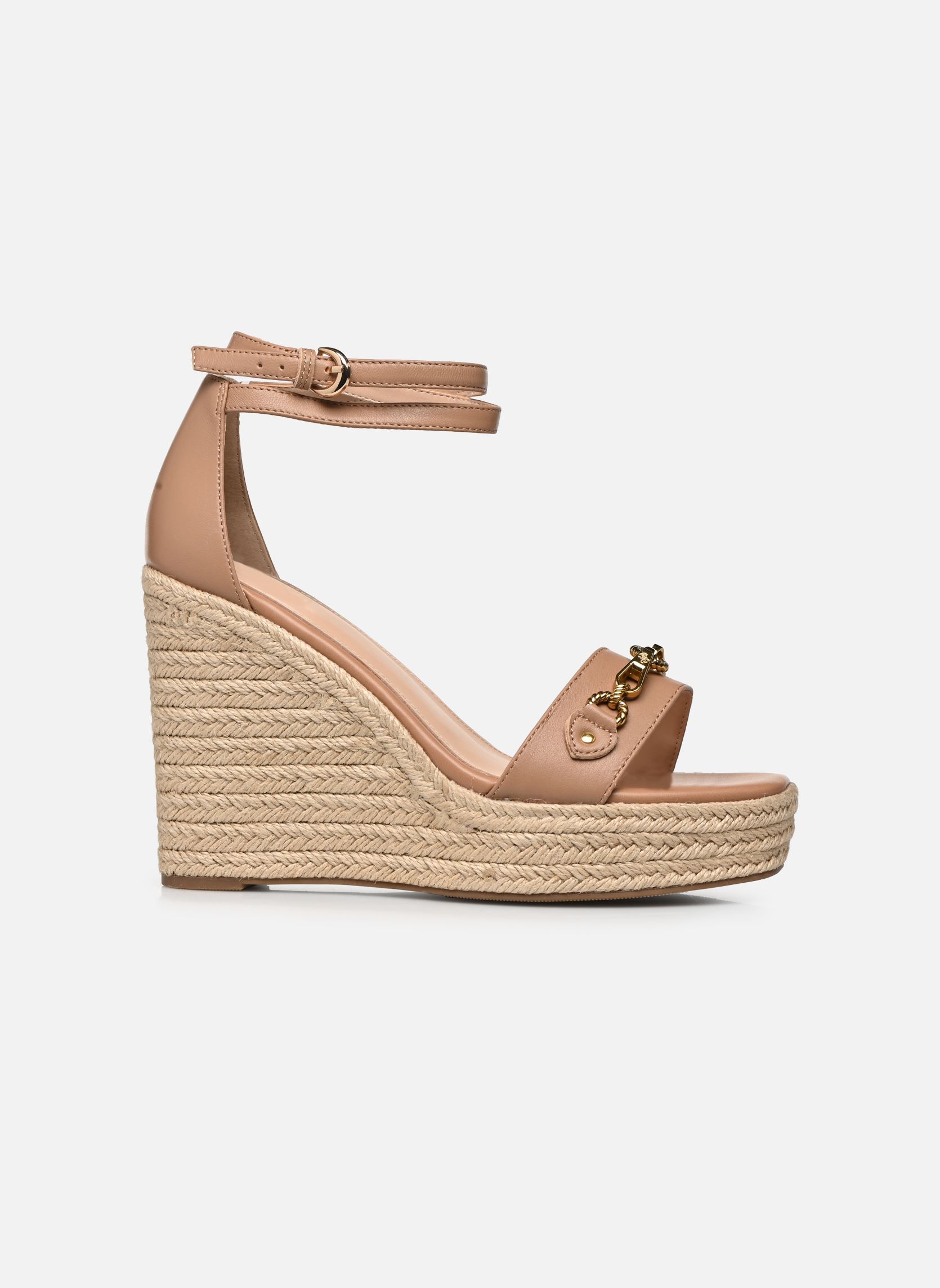 Sandalen met sleehak en plateau WENDY dames beige Guess Sandalen met sleehak en plateau WENDY dames beige Sand