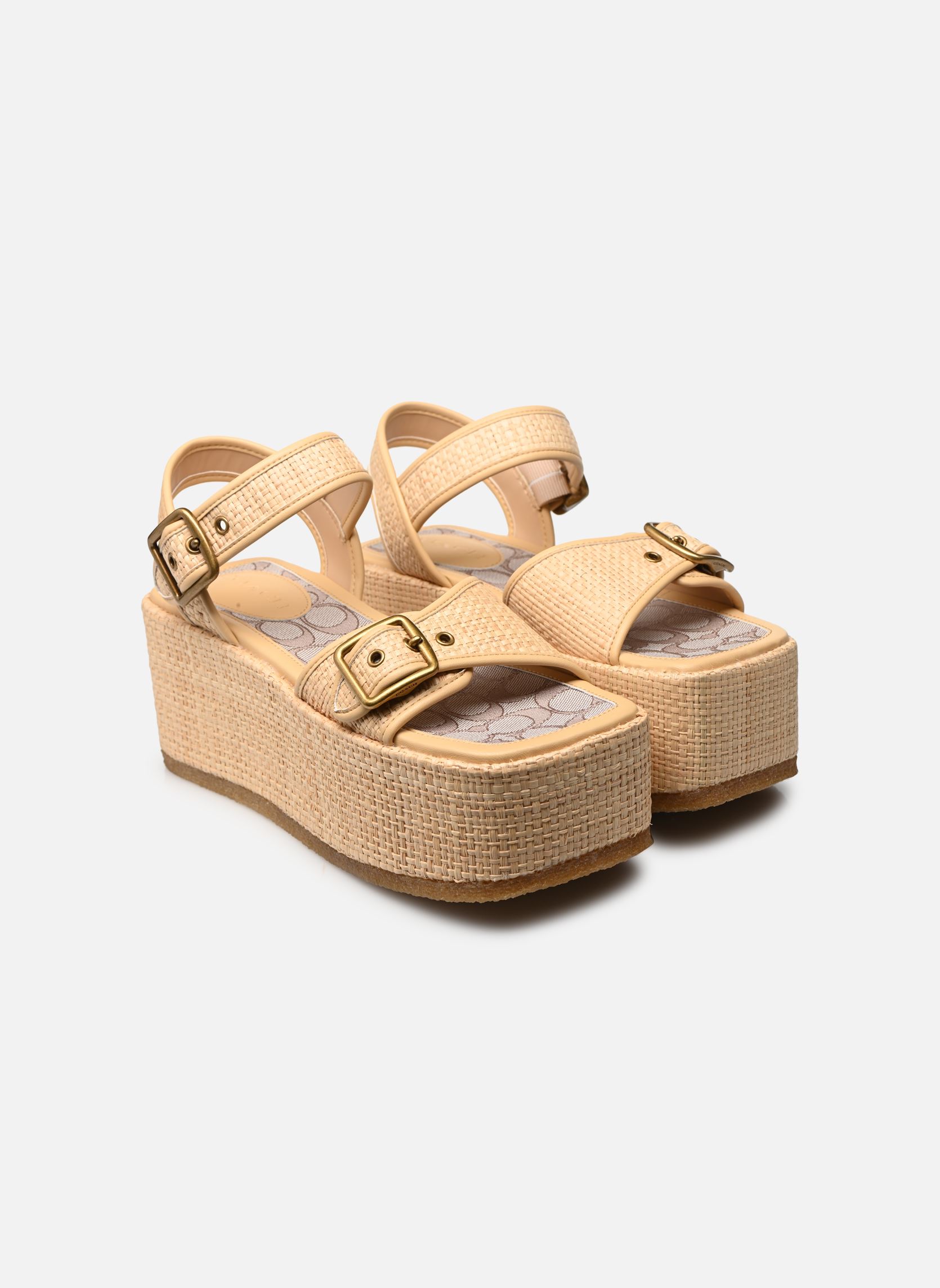 Keil- und Plateau-Espadrilles Naomi Raffia Flatfor damen beige Coach Keil- und Plateau-Espadrilles Naomi Raffia Flatfor damen beige NATURAL