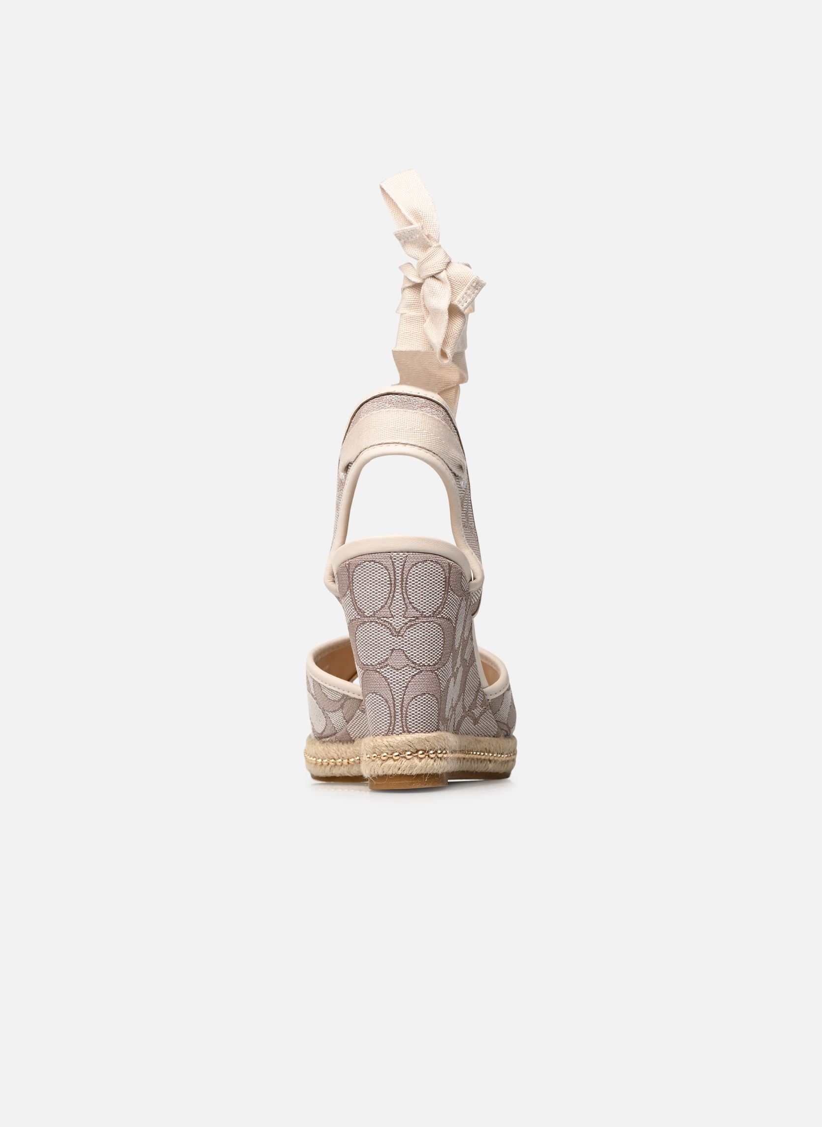 Espadrillas con zeppa e plateau Page Jacquard donna beige Coach Espadrillas con zeppa e plateau Page Jacquard donna beige STONE/CHALK