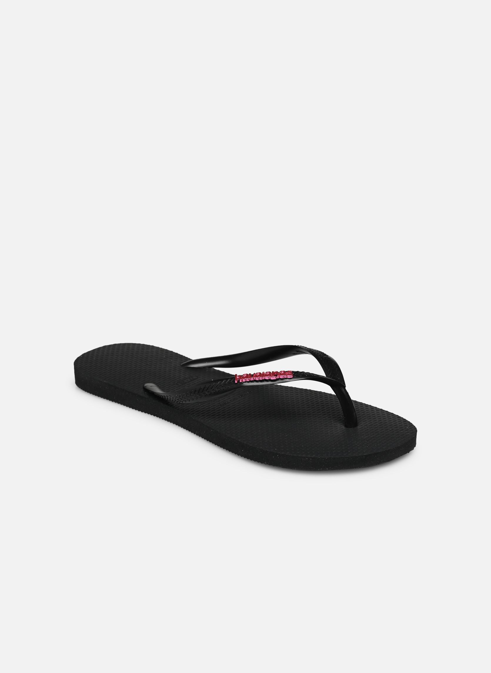 Flip-Flops Hav. Slim Logo Metallic W damen schwarz Havaianas Flip-Flops Hav. Slim Logo Metallic W damen schwarz BLACK/PINK