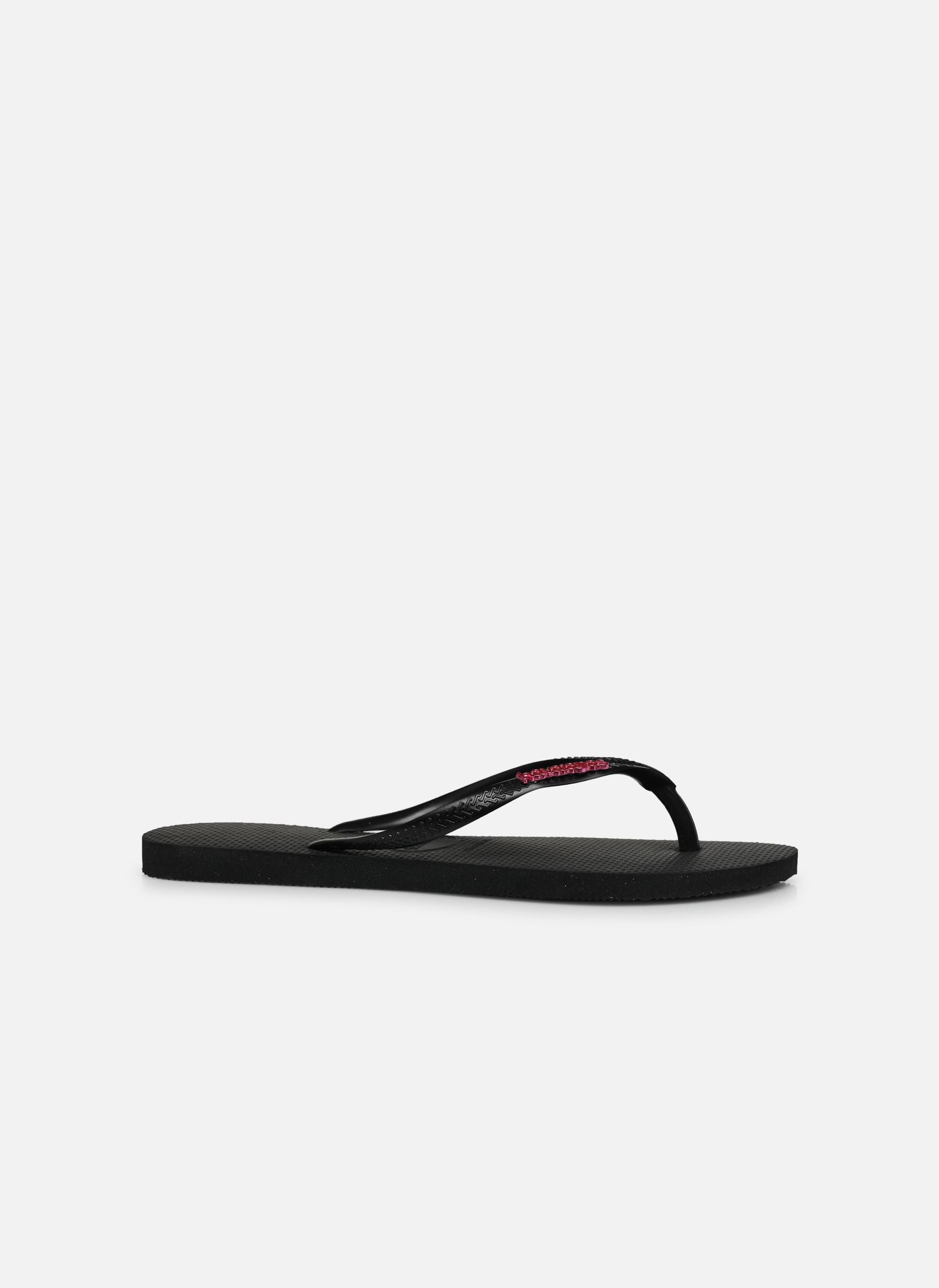Flip-Flops Hav. Slim Logo Metallic W damen schwarz Havaianas Flip-Flops Hav. Slim Logo Metallic W damen schwarz BLACK/PINK