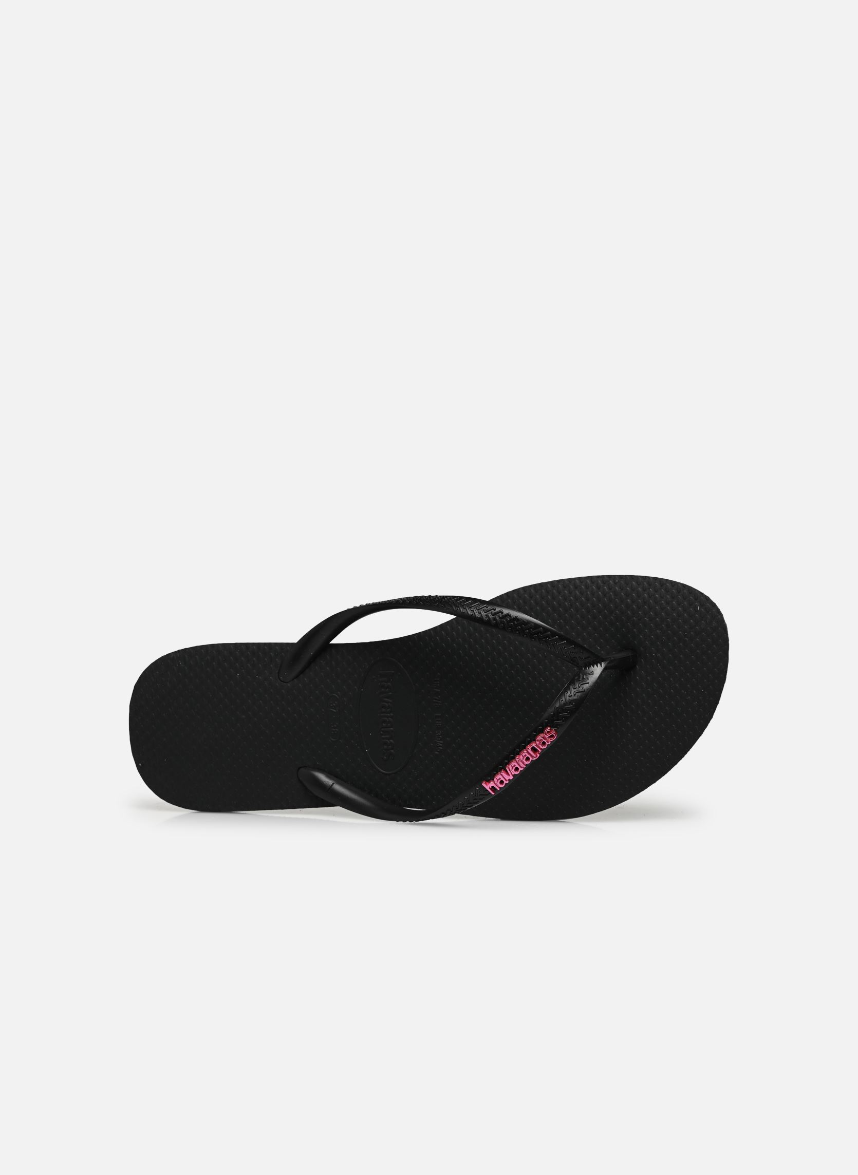 Flip-Flops Hav. Slim Logo Metallic W damen schwarz Havaianas Flip-Flops Hav. Slim Logo Metallic W damen schwarz BLACK/PINK