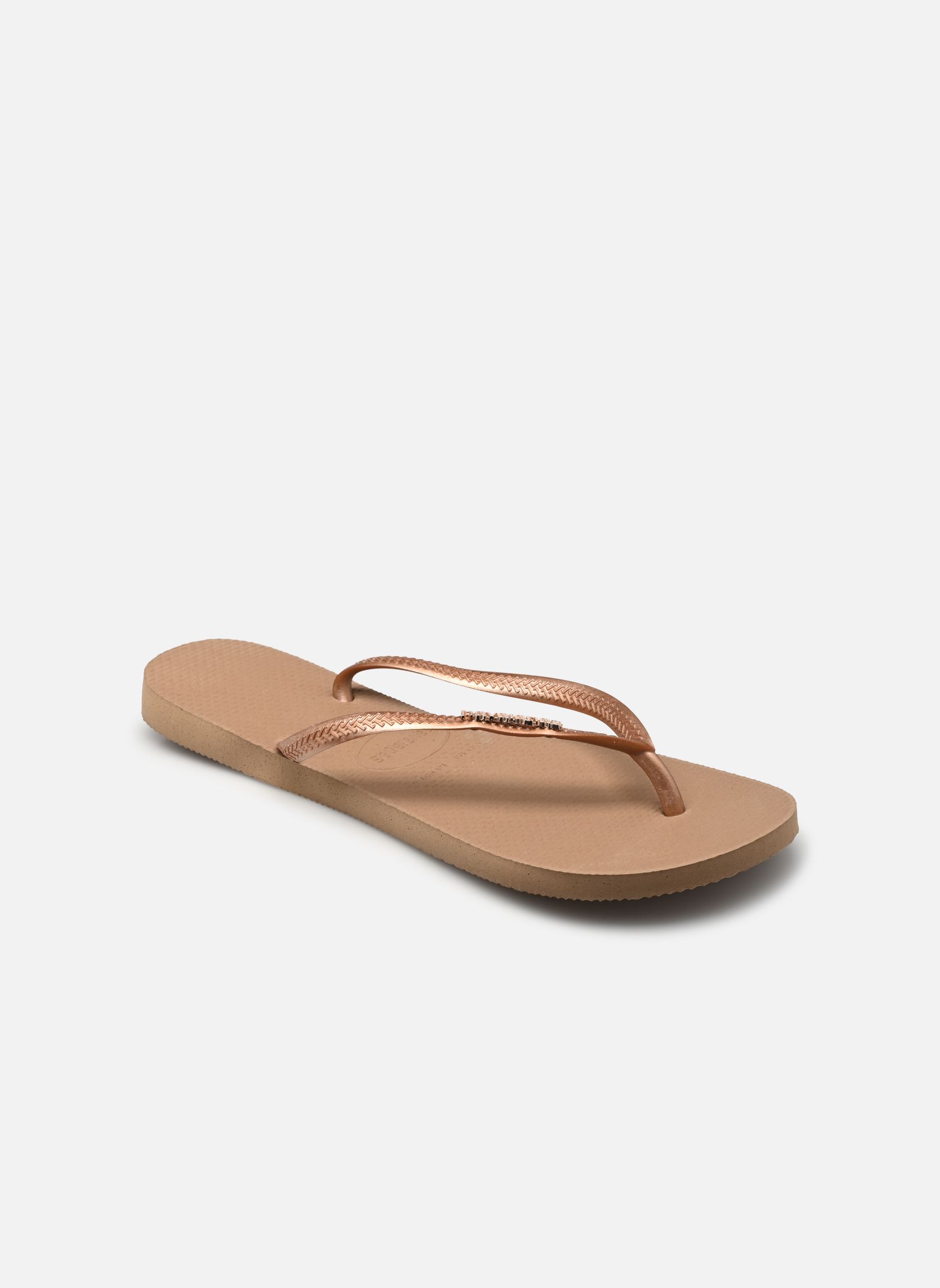 Slippers Hav. Slim Logo Metallic W dames roze Havaianas Slippers Hav. Slim Logo Metallic W dames roze ROSE GOLD