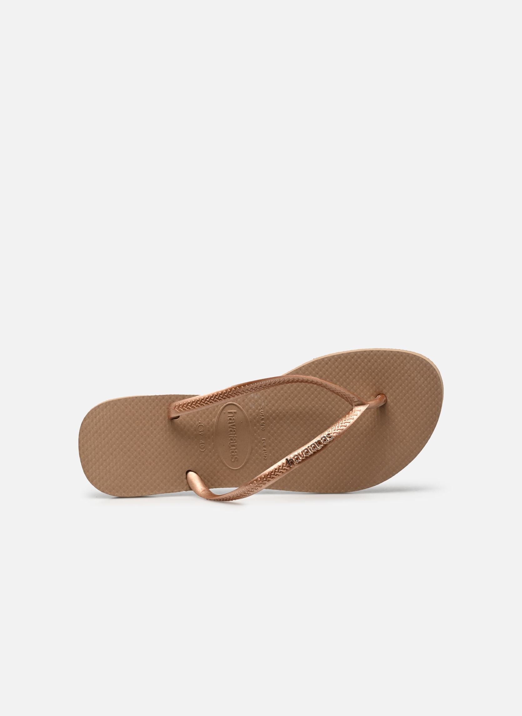 Slippers Hav. Slim Logo Metallic W dames roze Havaianas Slippers Hav. Slim Logo Metallic W dames roze ROSE GOLD
