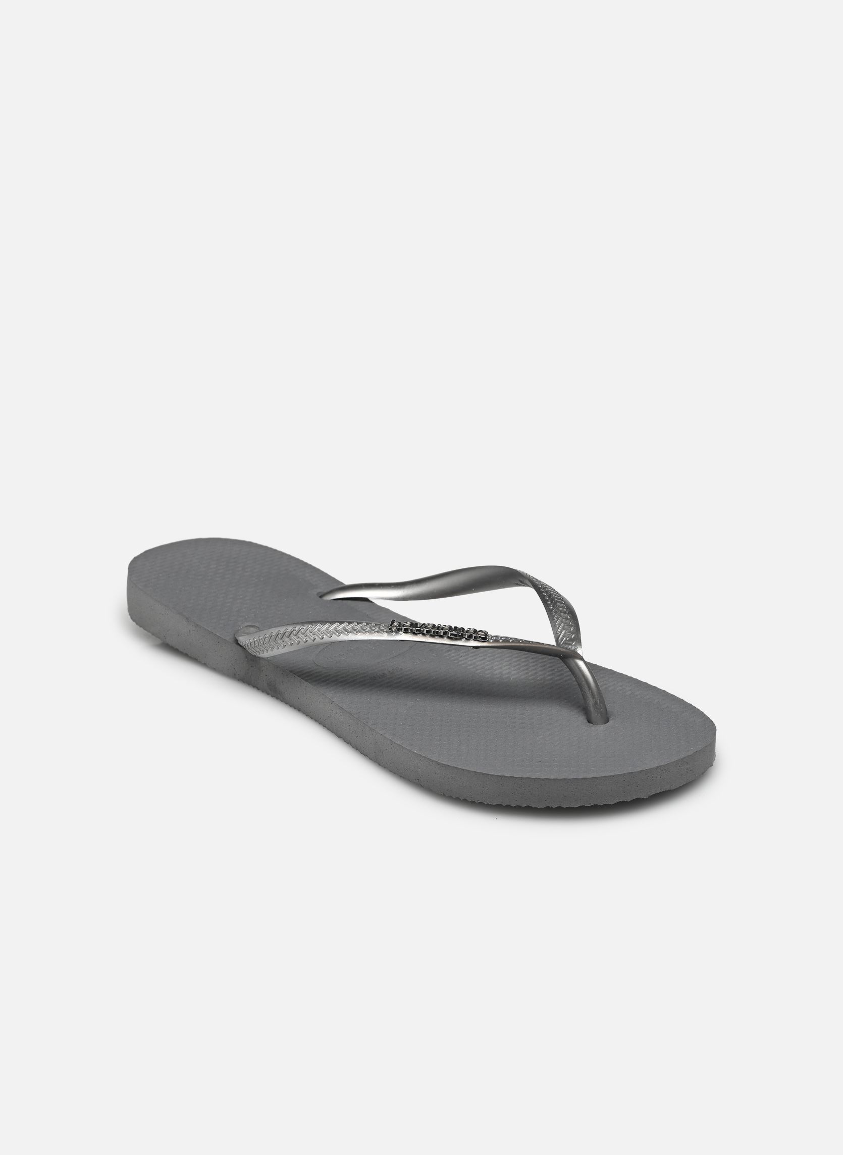 Tongs Hav. Slim Logo Metallic W femme gris Havaianas Tongs Hav. Slim Logo Metallic W femme gris STEEL GREY