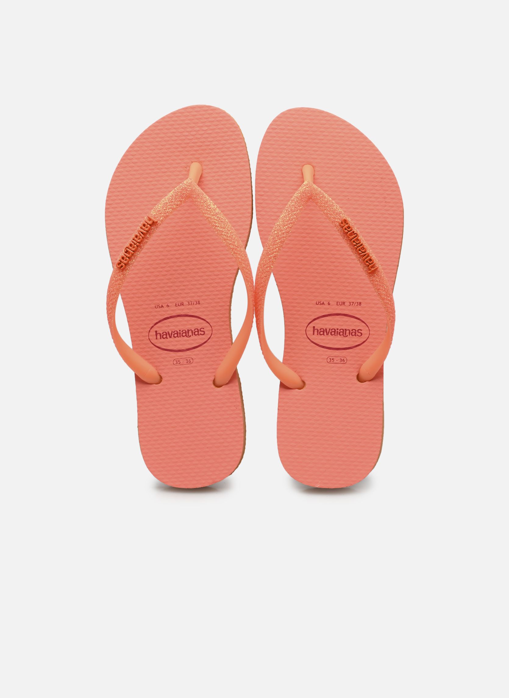 Flip-Flops Hav. Slim Glitter Neon W damen rosa Havaianas Flip-Flops Hav. Slim Glitter Neon W damen rosa CORAL SPARK