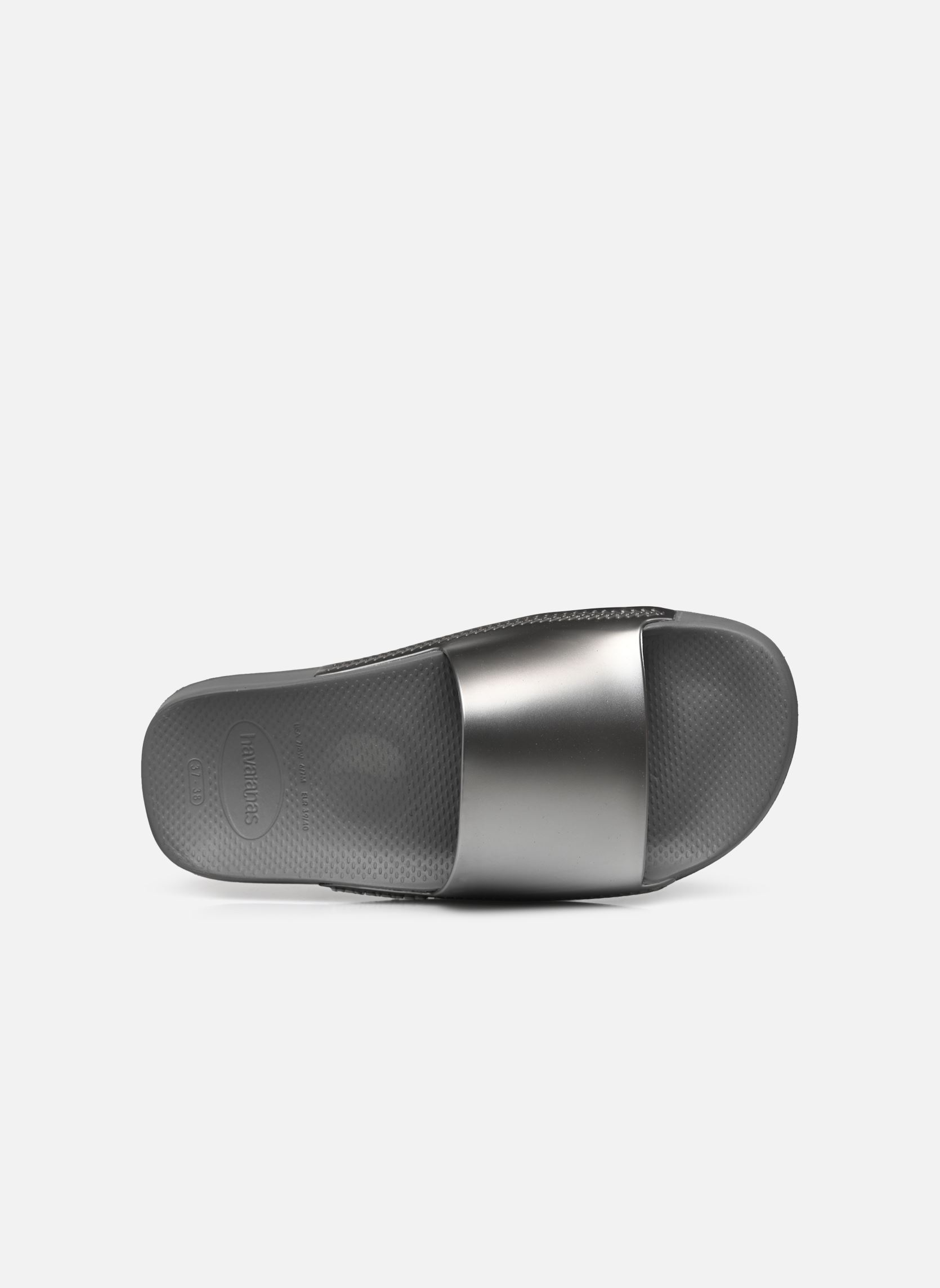 Flip-Flops und Badeschlappen Kids Slide Classic Metallic silber Havaianas Flip-Flops und Badeschlappen Kids Slide Classic Metallic silber STEEL GREY