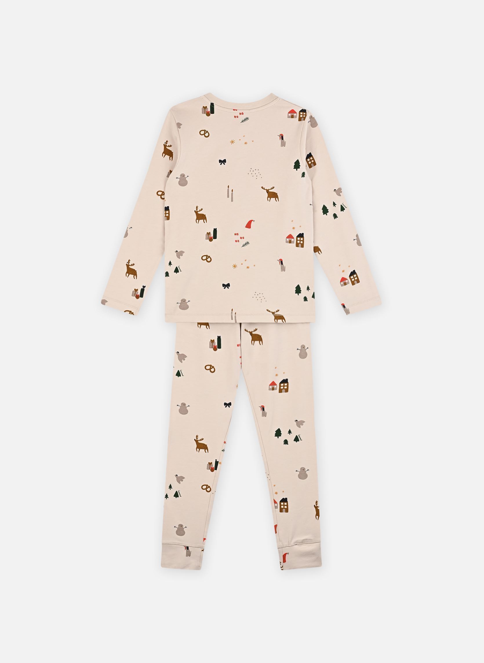 Schlafanzug-Sets Wilhelm printed pyjamas set beige Liewood Schlafanzug-Sets Wilhelm printed pyjamas set beige HOLIDAY / SANDY