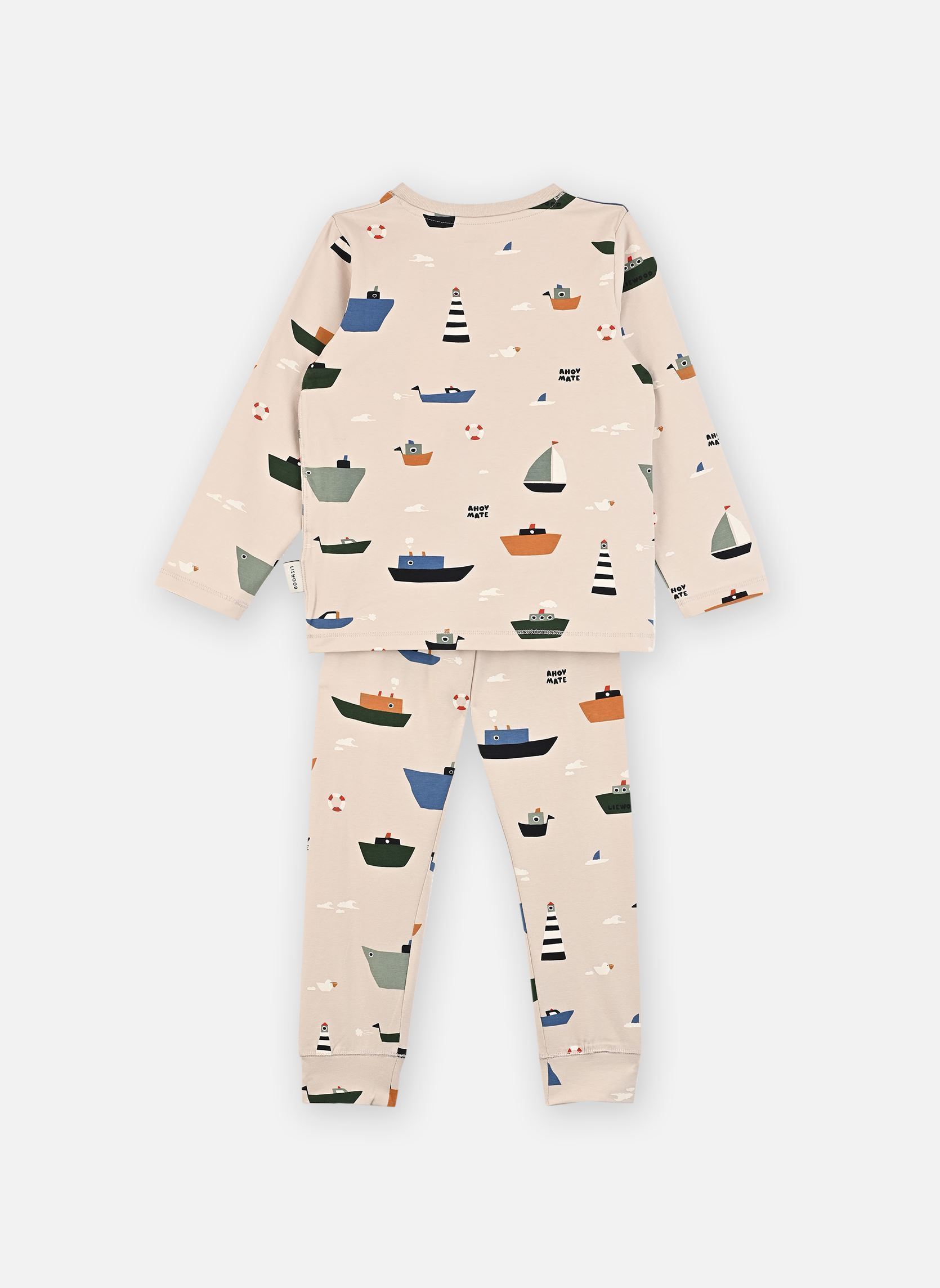 Ensembles de pyjamas Wilhelm printed pyjamas set blanc Liewood Ensembles de pyjamas Wilhelm printed pyjamas set blanc Sailing / Sandy