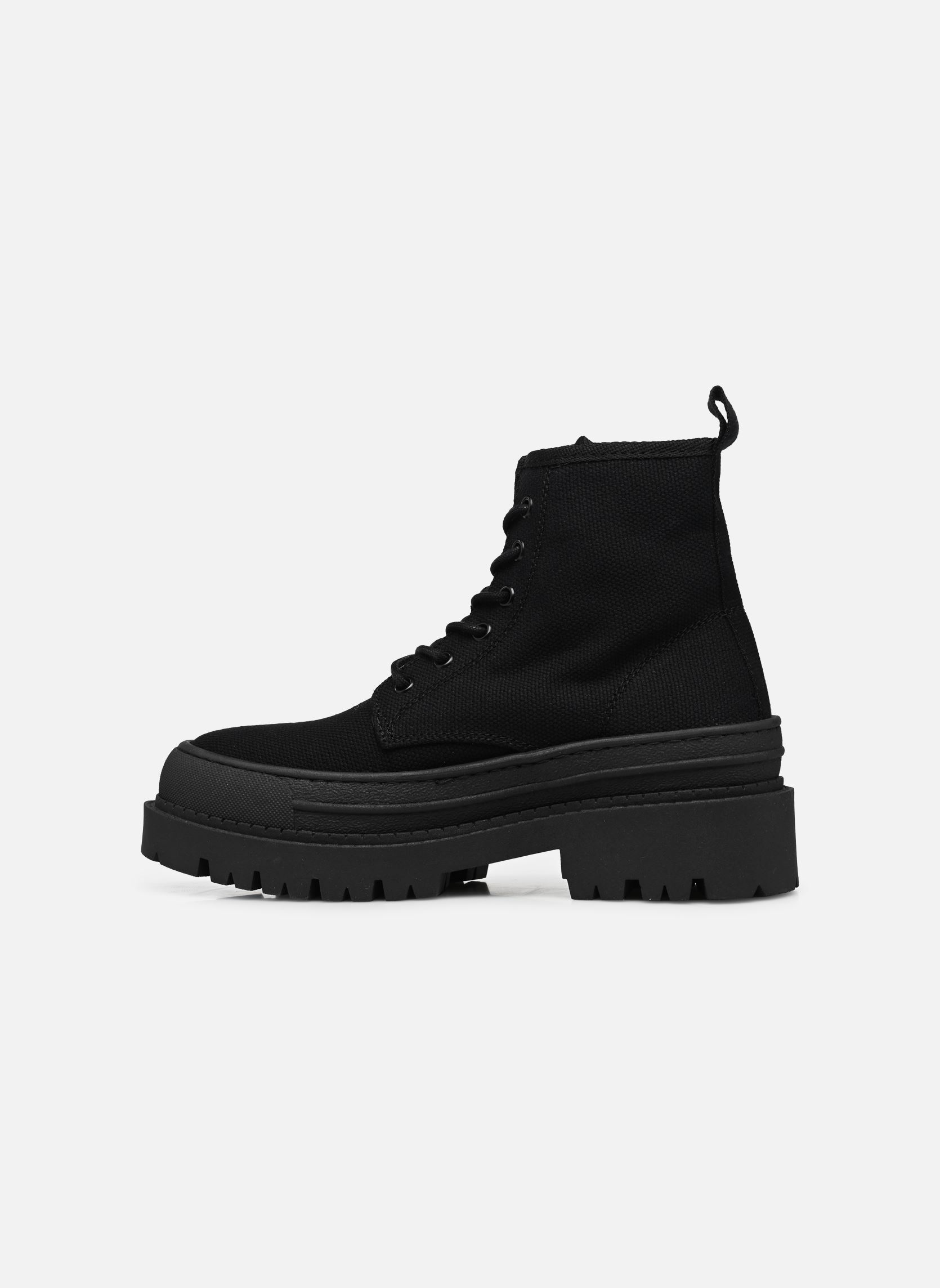 Bottines à lacets TOMMY JEANS FOXING BOOT femme noir Tommy Hilfiger Bottines à lacets TOMMY JEANS FOXING BOOT femme noir BLACK
