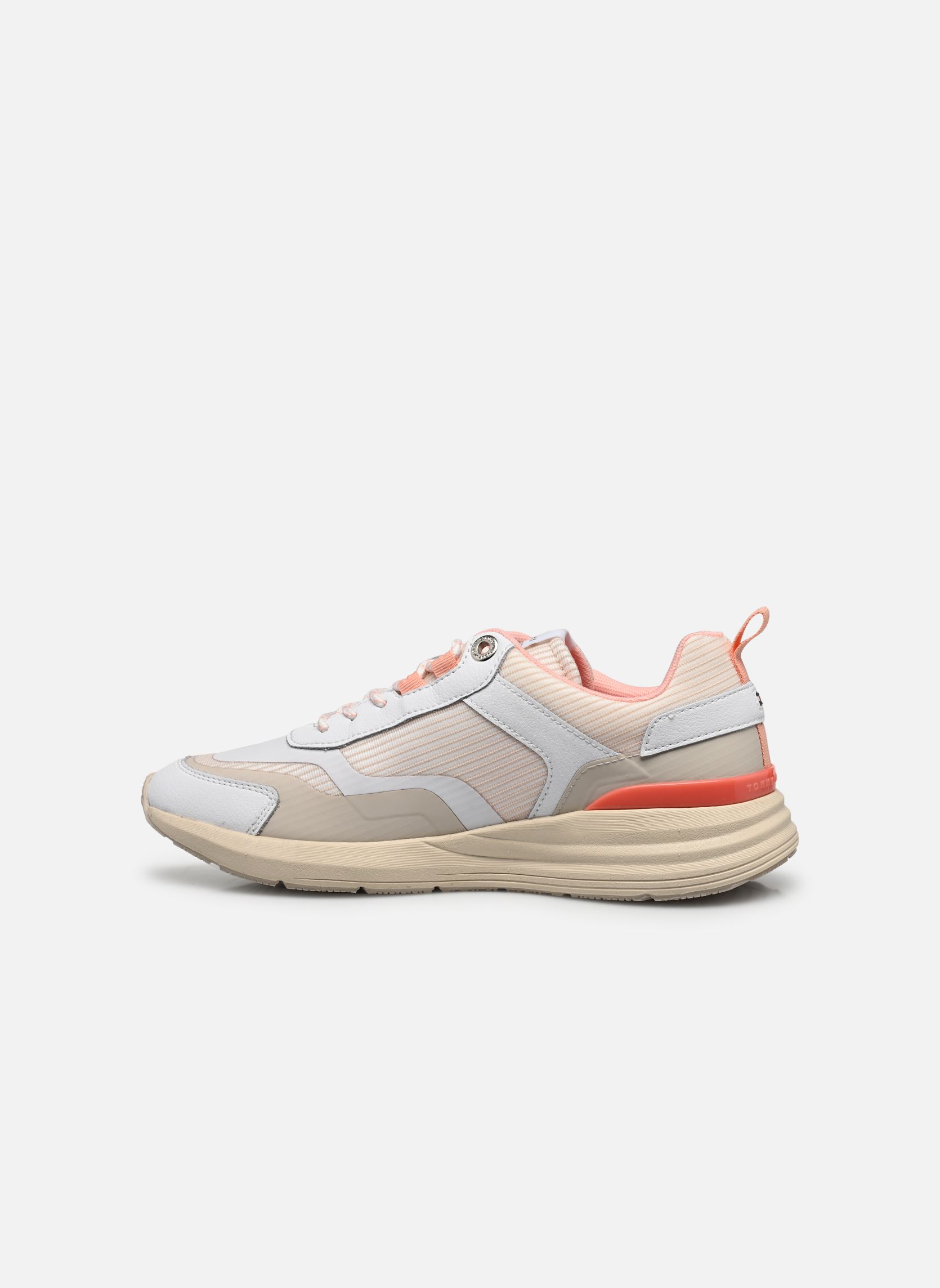 Baskets basses FEMININE MATERIAL MIX RUNNER femme blanc Tommy Hilfiger Baskets basses FEMININE MATERIAL MIX RUNNER femme blanc FEATHER WHITE