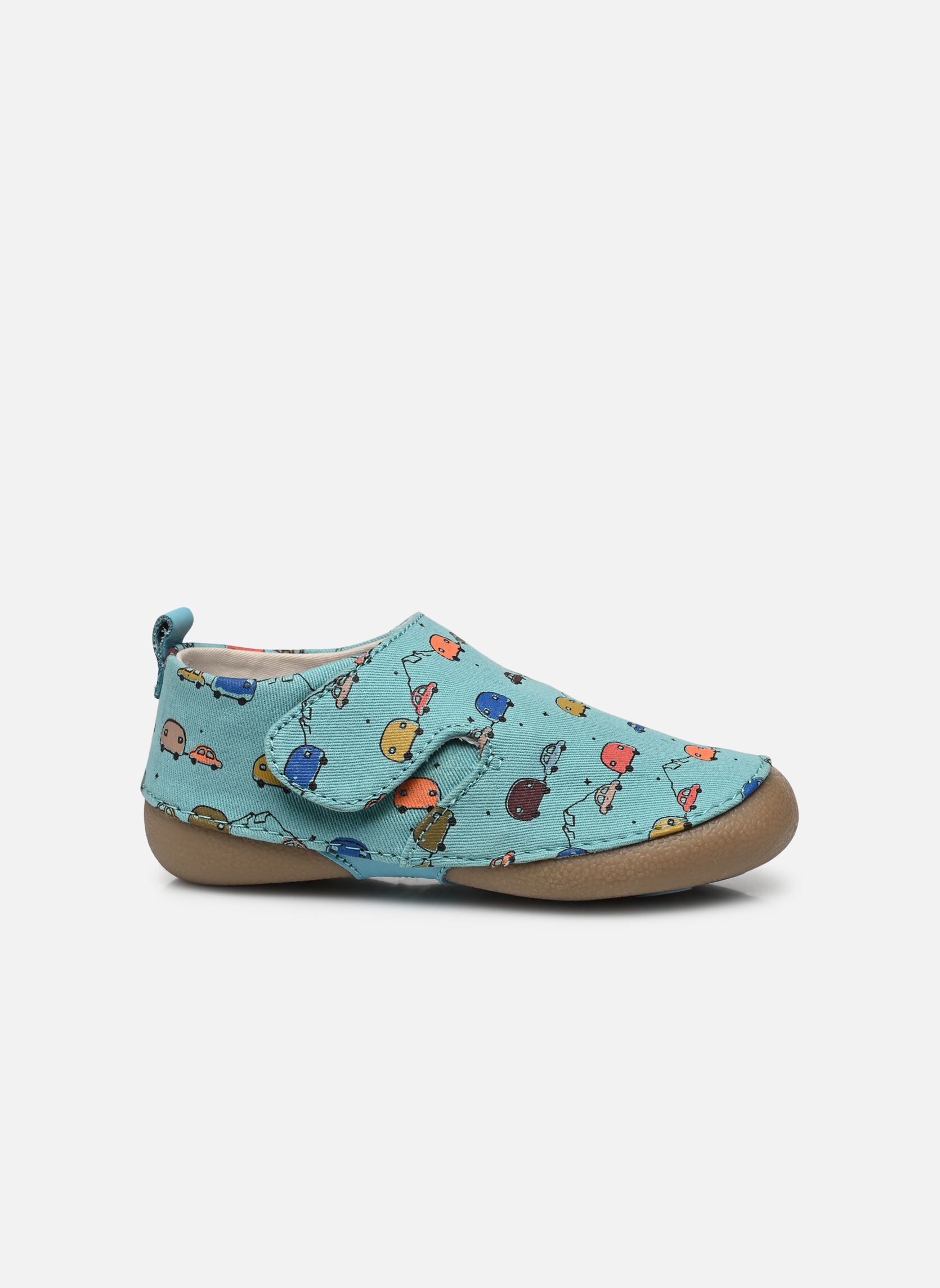 Chaussons BG - Chausson VB toile imprimé bleu Vertbaudet Chaussons BG - Chausson VB toile imprimé bleu BLEU
