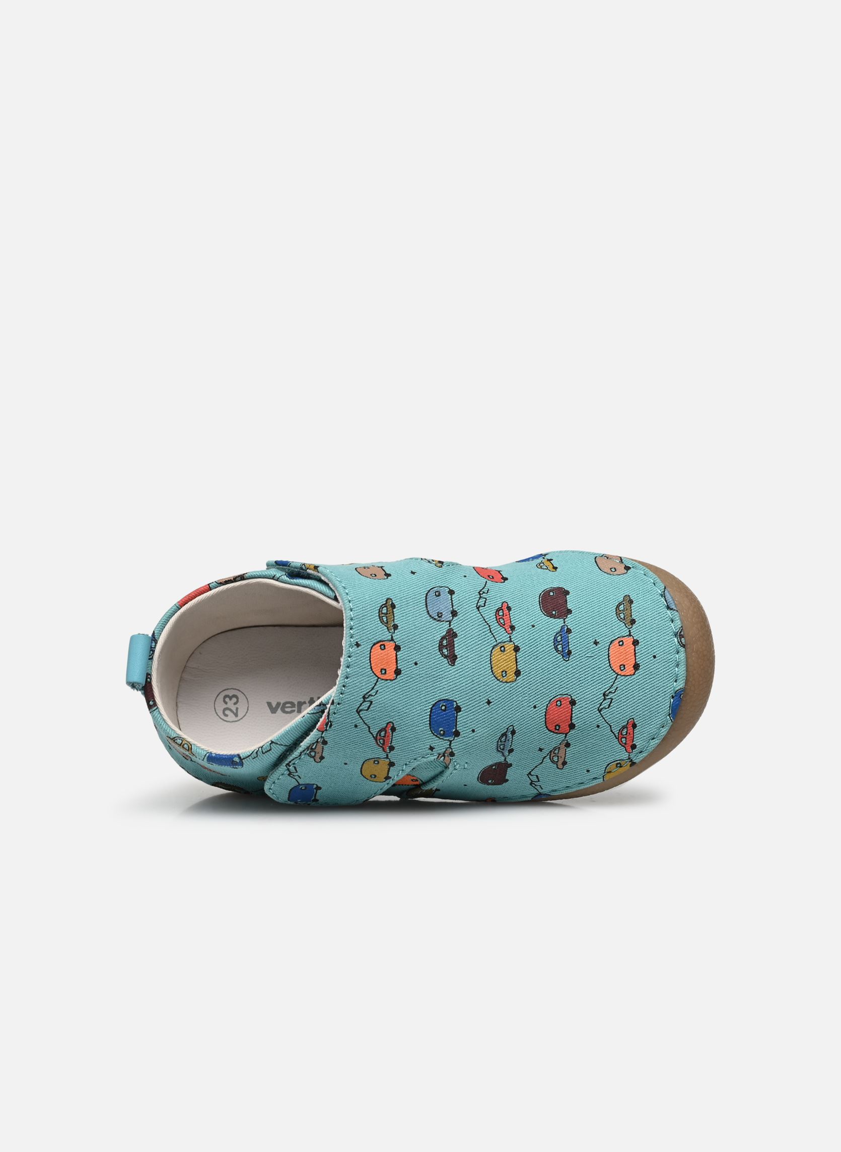 Chaussons BG - Chausson VB toile imprimé bleu Vertbaudet Chaussons BG - Chausson VB toile imprimé bleu BLEU