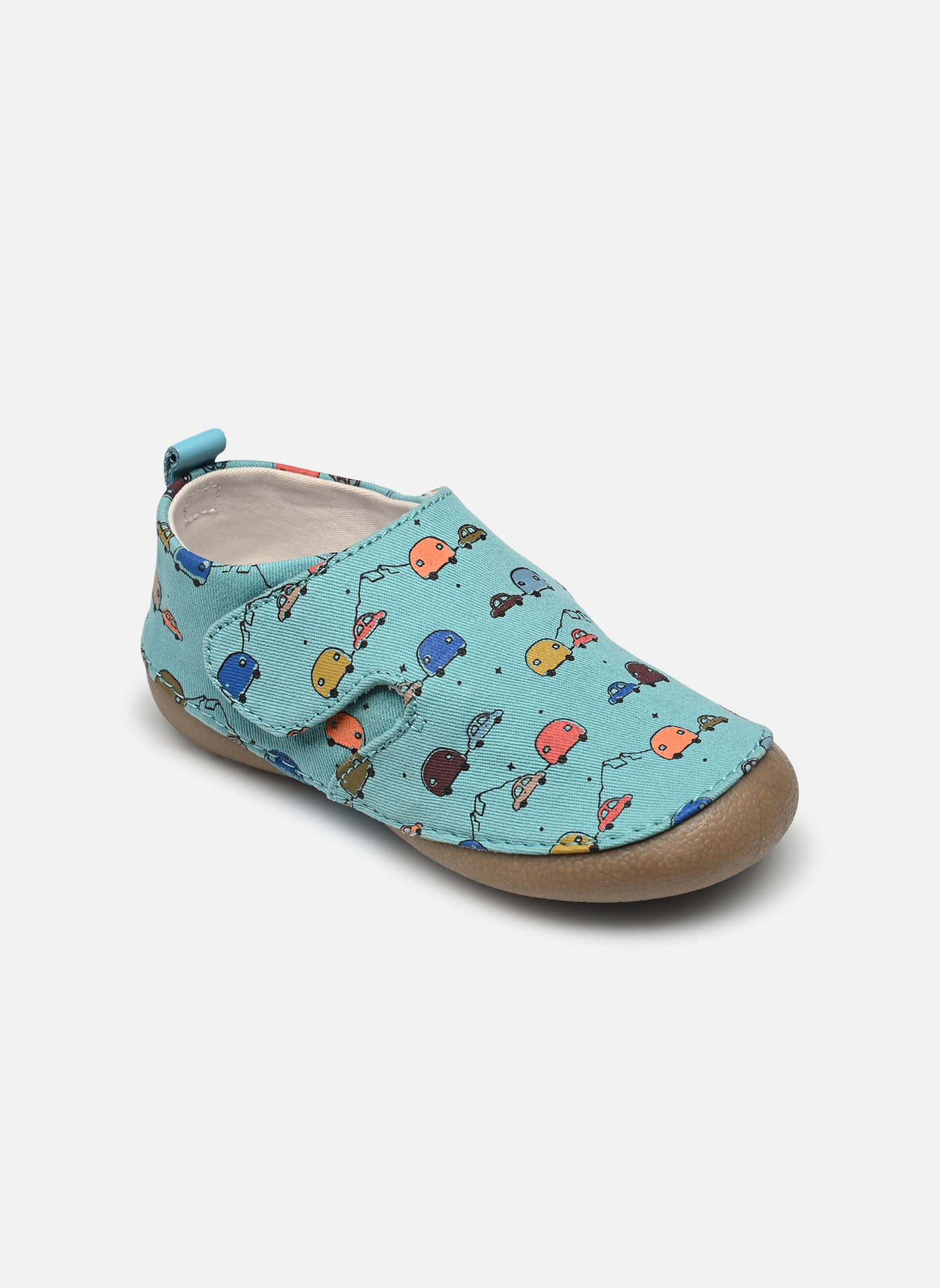 Chaussons BG - Chausson VB toile imprimé bleu Vertbaudet Chaussons BG - Chausson VB toile imprimé bleu BLEU