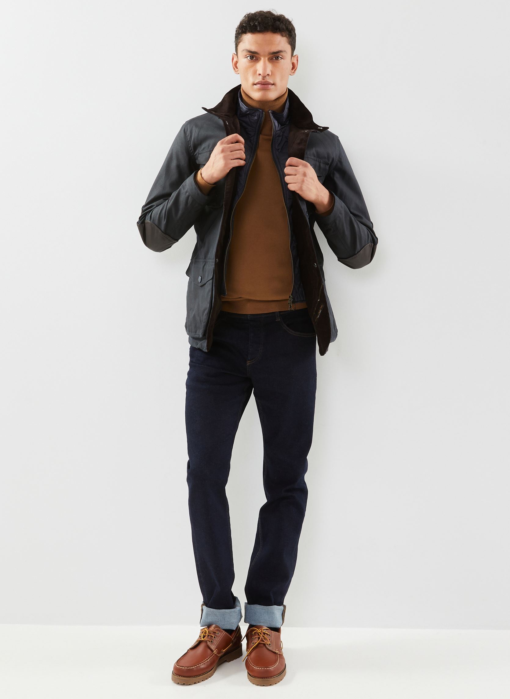 Parkas Ogston Wax Jacket homme bleu Barbour Parkas Ogston Wax Jacket homme bleu NAVY