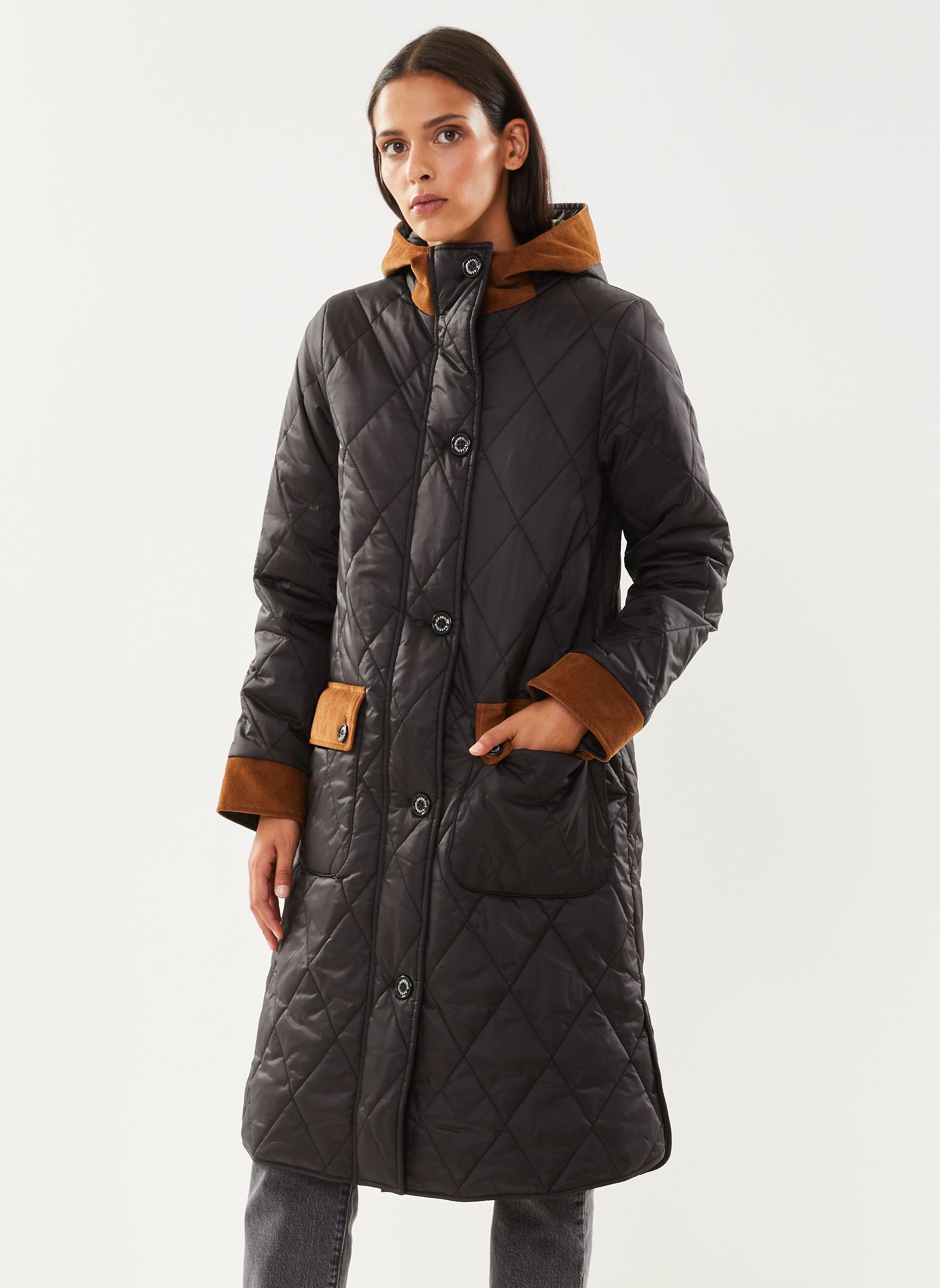 Doudounes Mickley Quilt femme noir Barbour Doudounes Mickley Quilt femme noir BLACK/ANCIENT