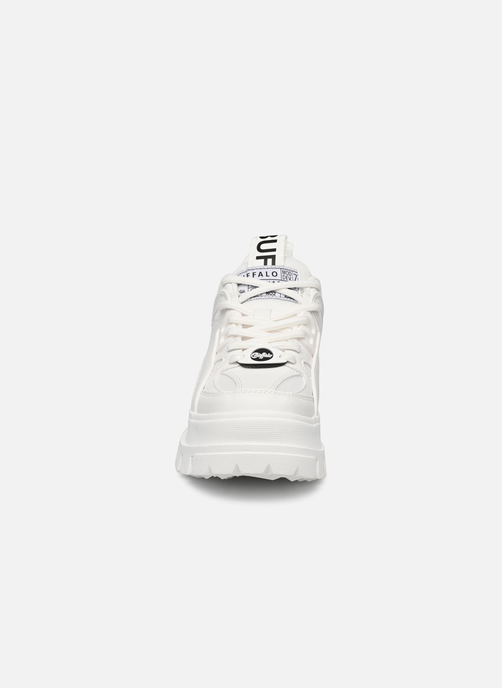 Baskets basses ASPHA HYB - SHOE FLAT - VEGAN NAPPA/MESH femme blanc Buffalo Baskets basses ASPHA HYB - SHOE FLAT - VEGAN NAPPA/MESH femme blanc White